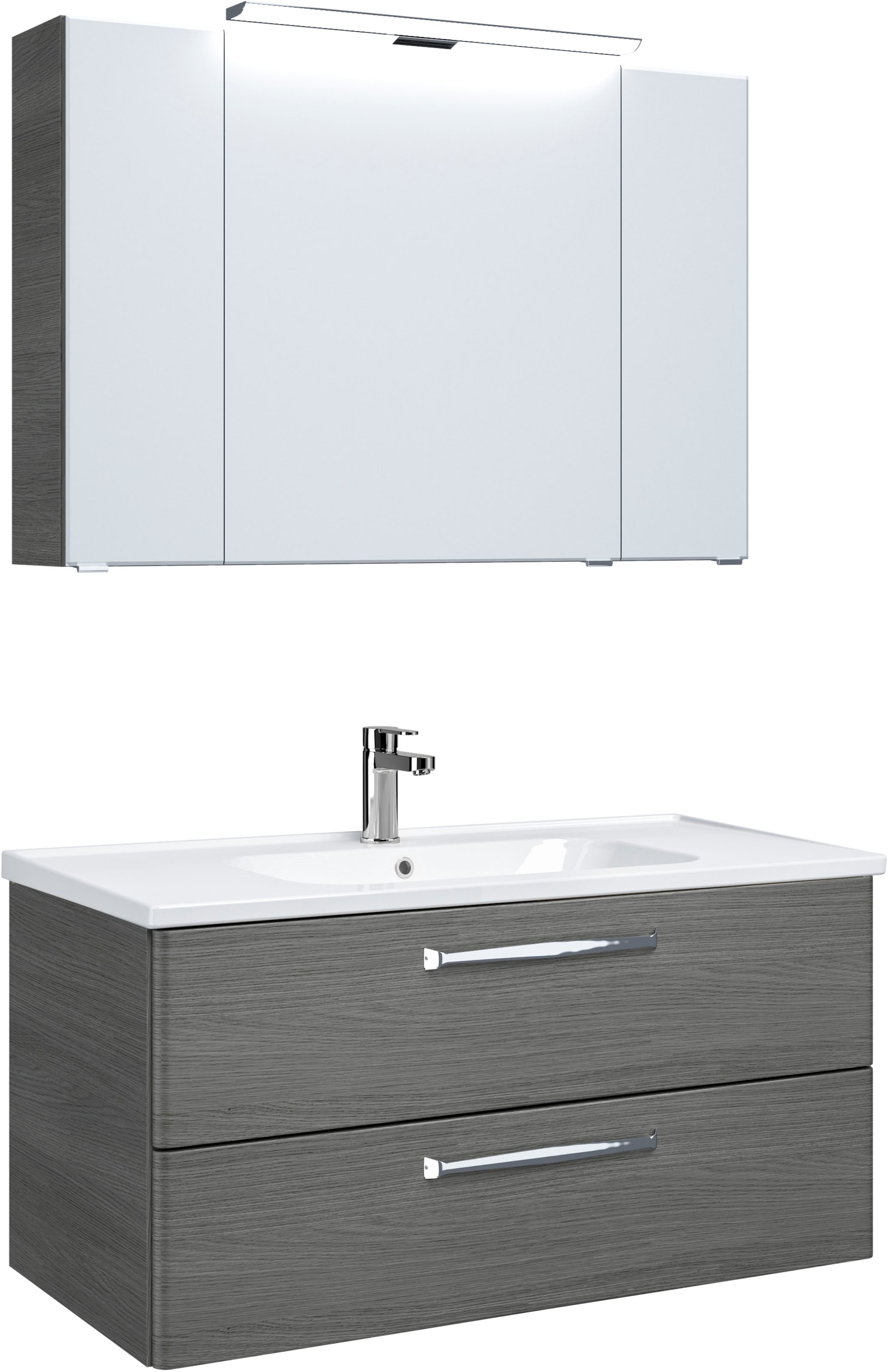 Saphir Badmöbel-Set »Trentino 2-teilig Keramik-Waschtisch, Spiegelschrank m günstig online kaufen