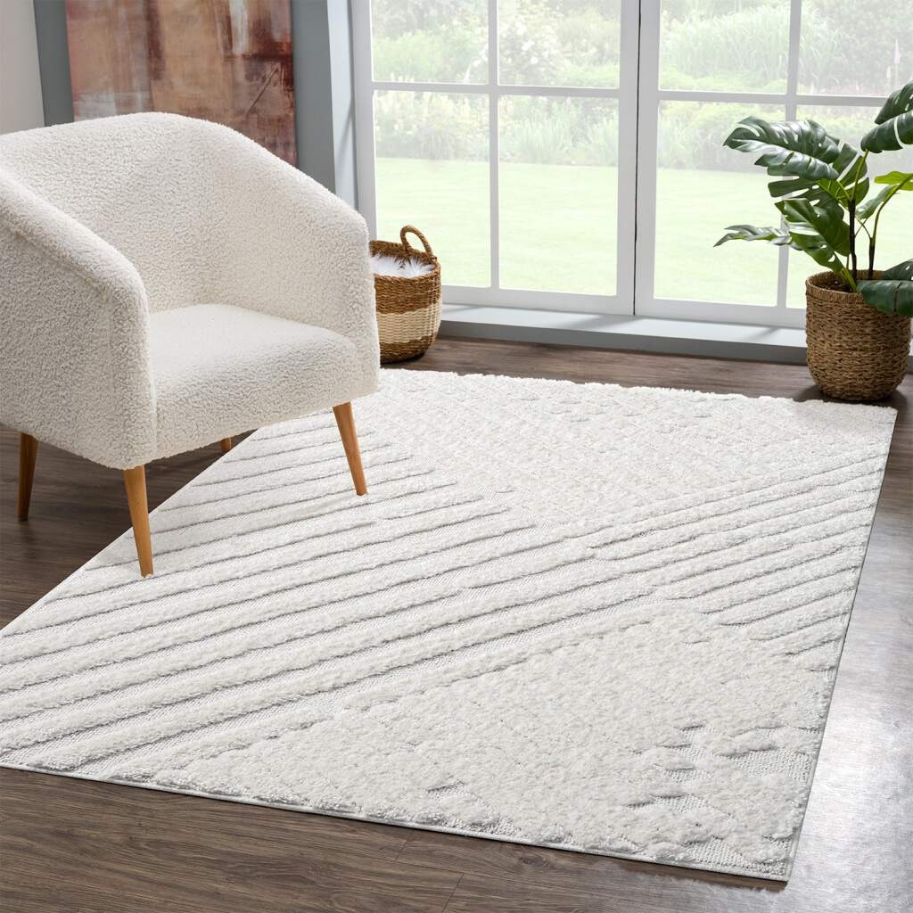 Carpet City Hochflor-Teppich »FOCUS749«, rund, 20 mm Höhe, Boho-Teppich, Ho günstig online kaufen