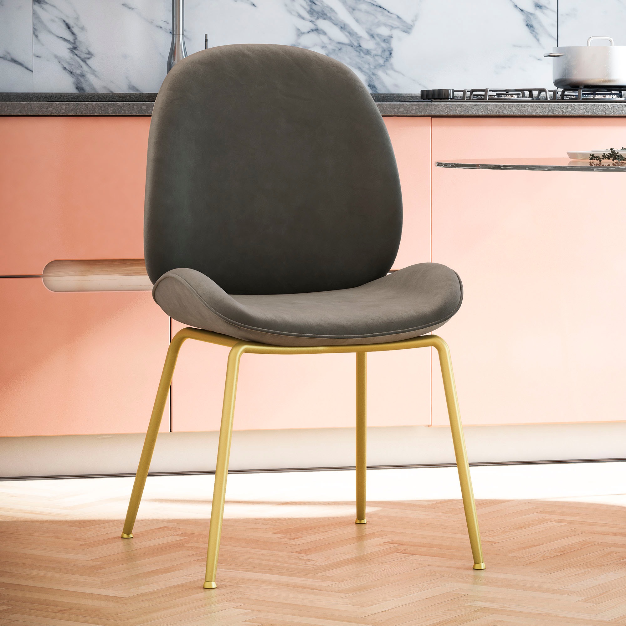 CosmoLiving by Cosmopolitan Esszimmerstuhl »Astor«, 1 St., Veloursstoff, Si günstig online kaufen