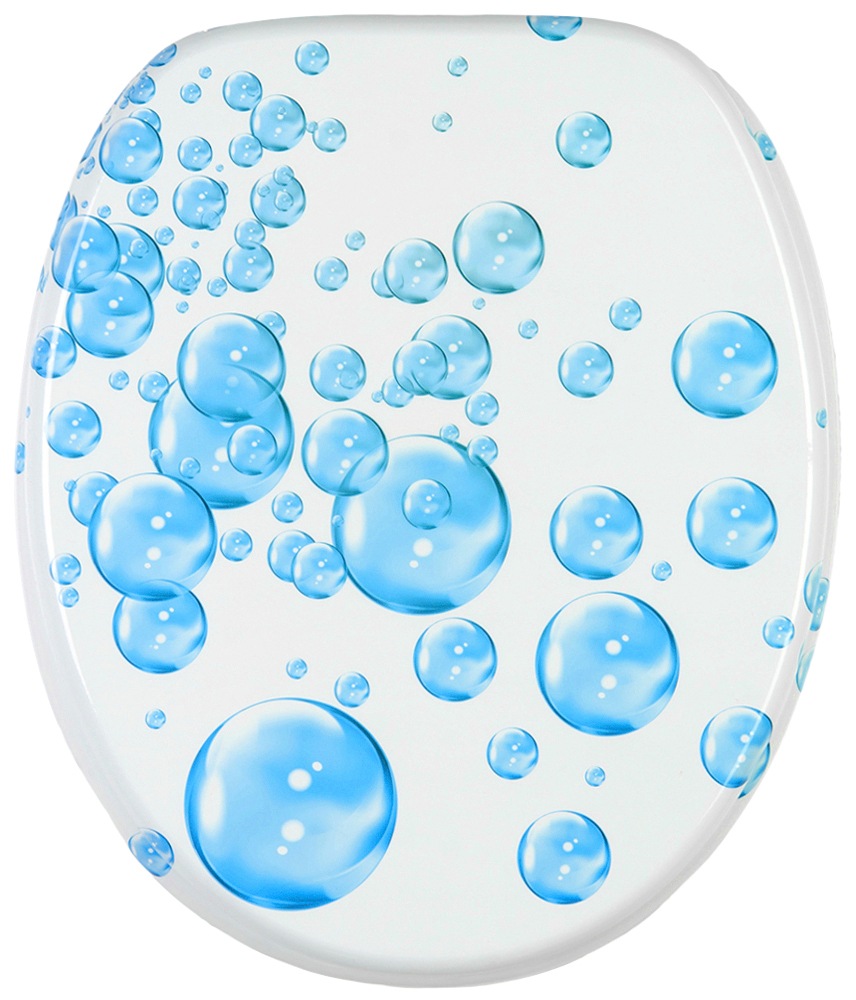 SANILO WC-Sitz »Wasserblasen« blau/weiß