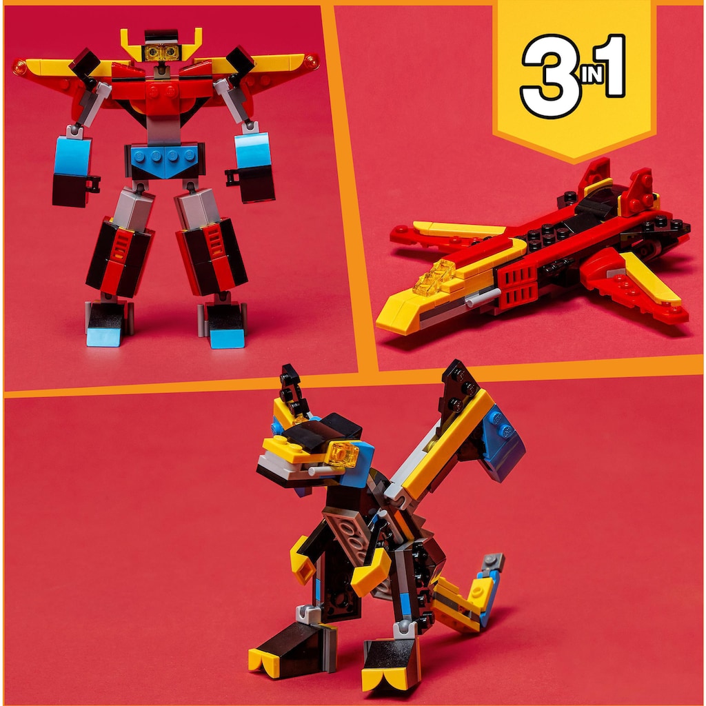 LEGO® Konstruktionsspielsteine »Super-Mech (31124), LEGO® Creator 3in1«, (159 St.), Made in Europe