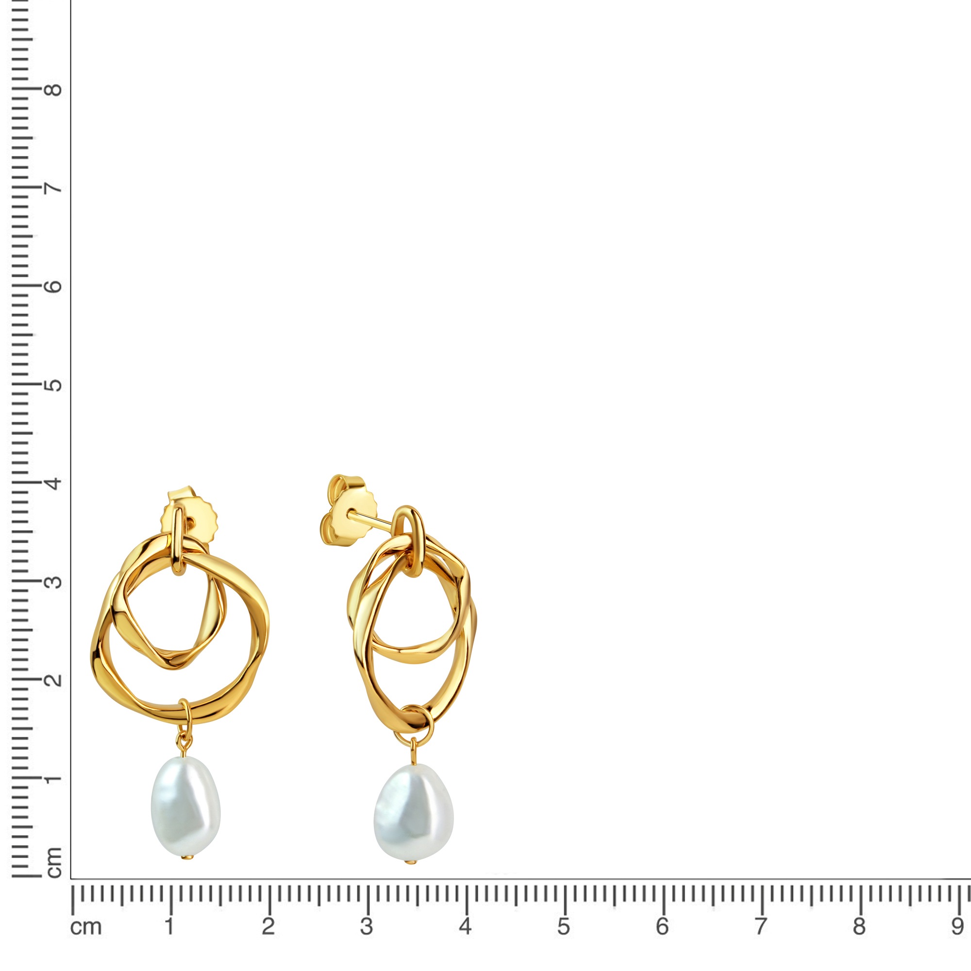 Vivance Paar Ohrstecker »925/- Sterling Silber vergoldet Süßwasserperle«