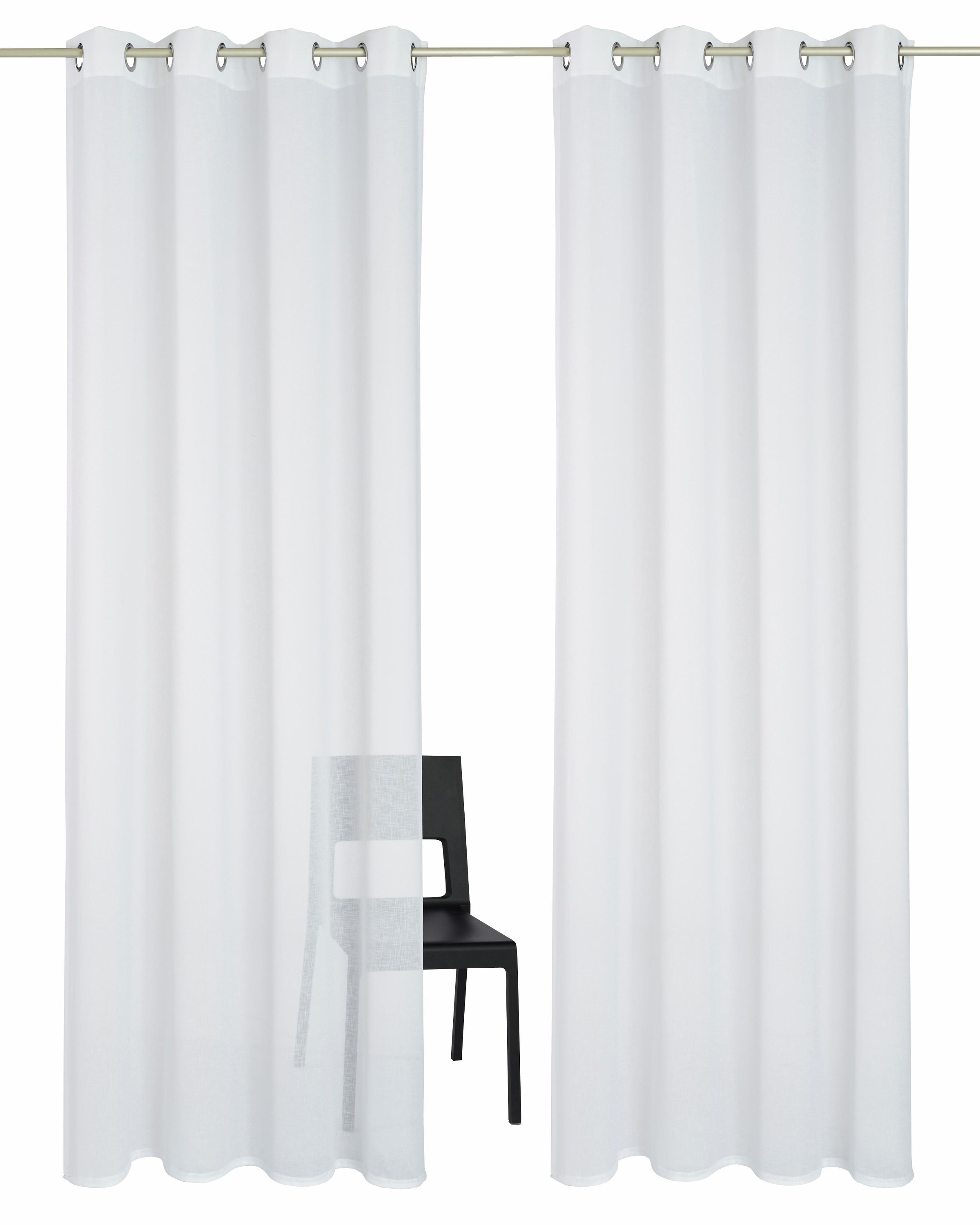 my home Gardine »REGINA« Ösen 2 Stk. tlg. Vorhang, Fertiggardine, 2-er Set, günstig online kaufen