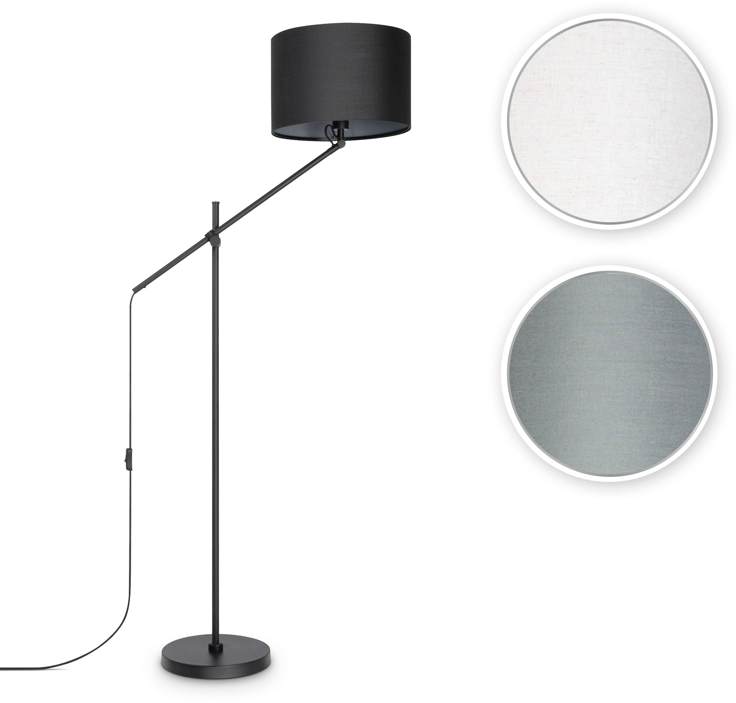 Paco Home Stehlampe »TOM«, 1 flammig, Leuchtmittel E27 | ohne Leuchtmittel, mit kompatiblen Dimmer und Leuchtmittel