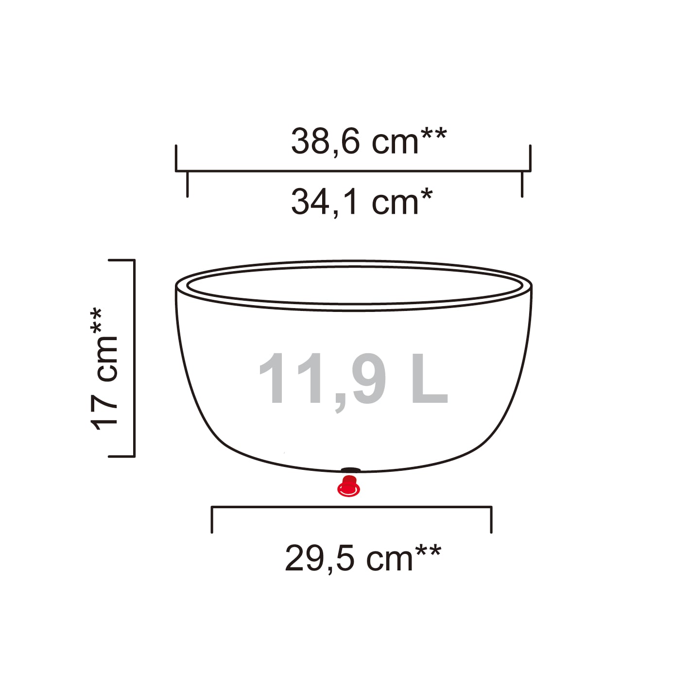 Scheurich Pflanzkübel »40/273 LINETTO BOWL« Pflanzschale aus Kunststoff, ØxH: 38,6x17,1 cm