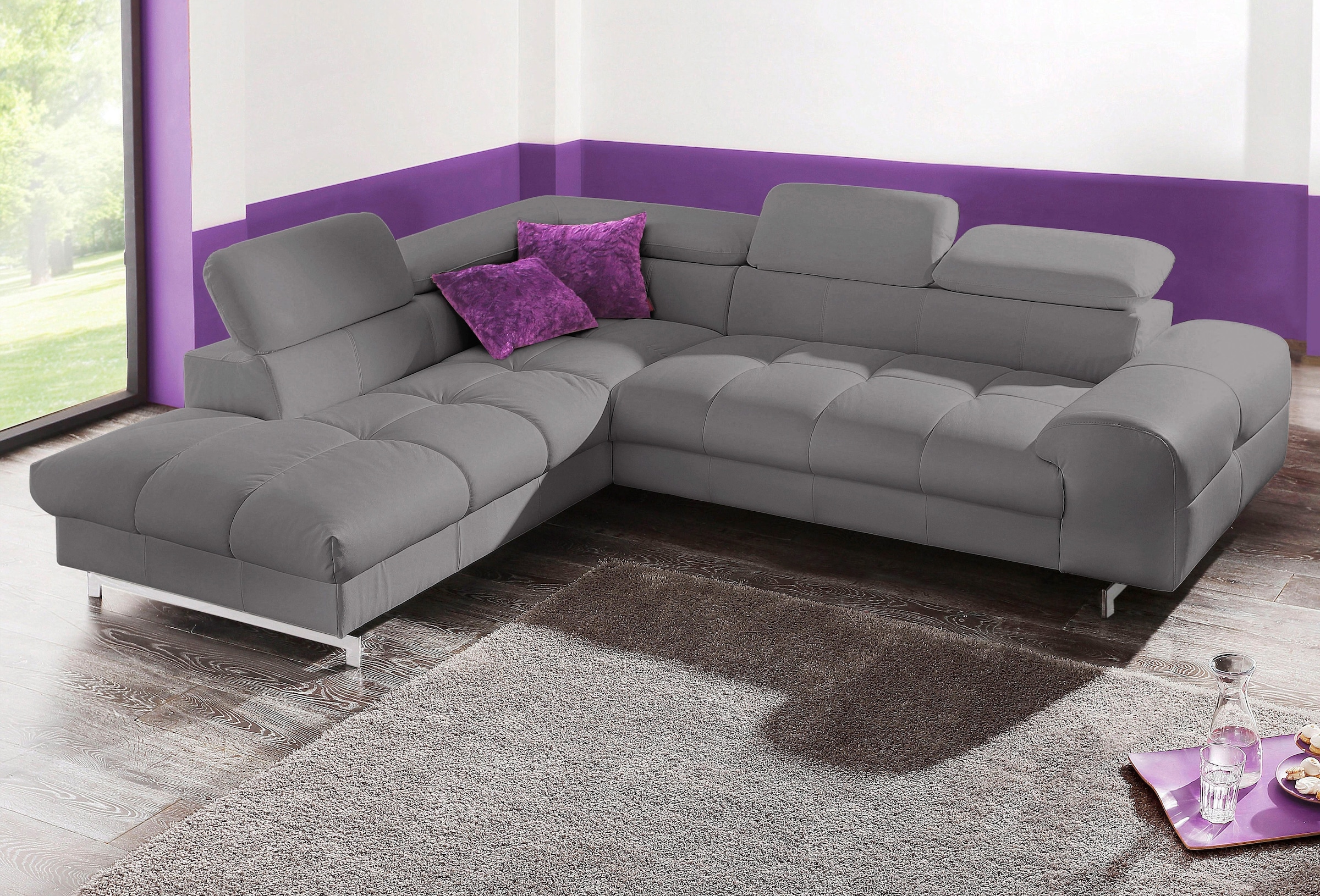 COTTA Polstergarnitur »Chef L-Form«, (Set), Set bestehend aus: Ecksofa mit günstig online kaufen