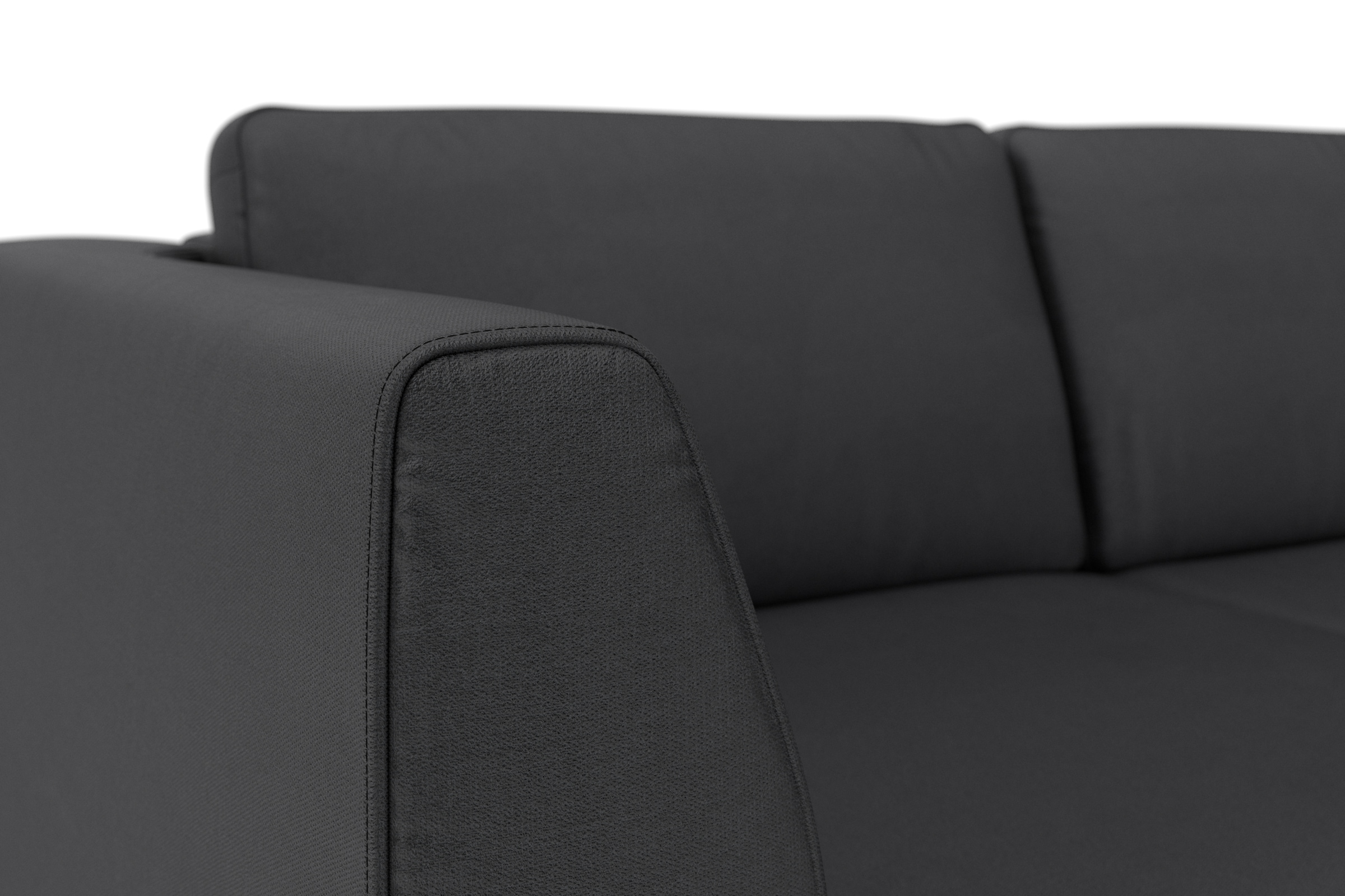 sit&more Ecksofa »Olsen L-Form«, inklusive Sitztiefenverstellung, wahlweise mit Bettfunktion, 15cm hoch