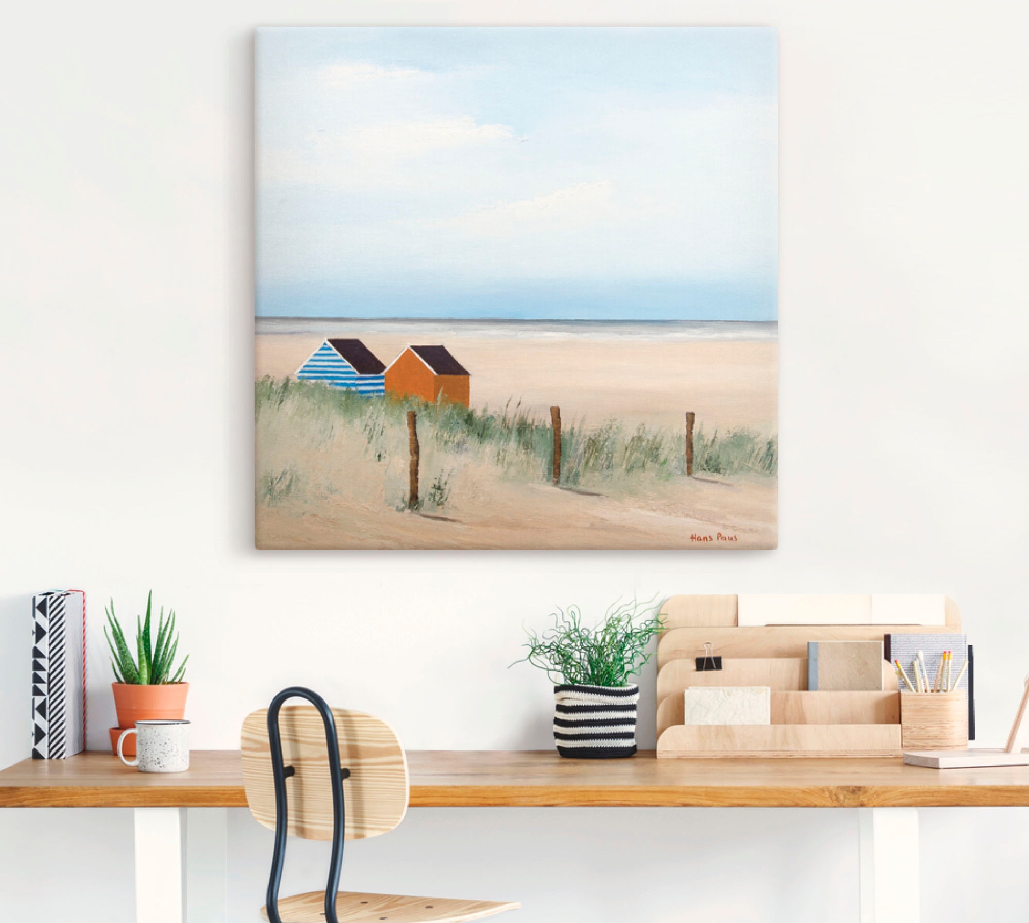 Artland Wandbild »Sonniger Morgen V«, Strand, (1 St.), als Leinwandbild, Po günstig online kaufen