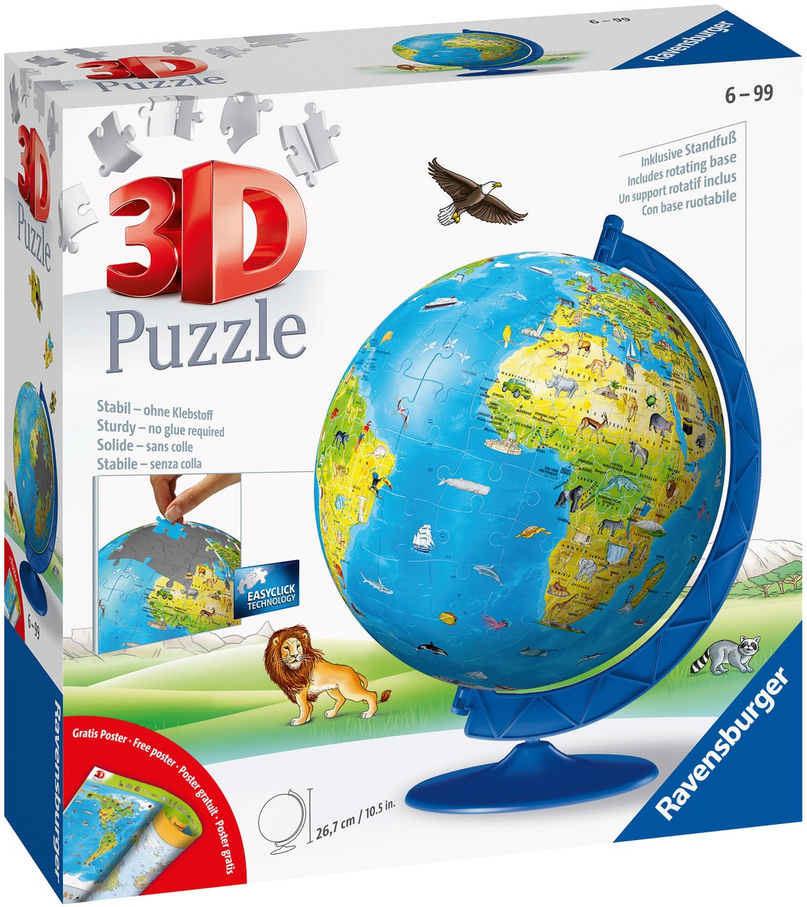 Ravensburger Puzzleball »Kinderglobus in deutscher Sprache«, Made in Europe