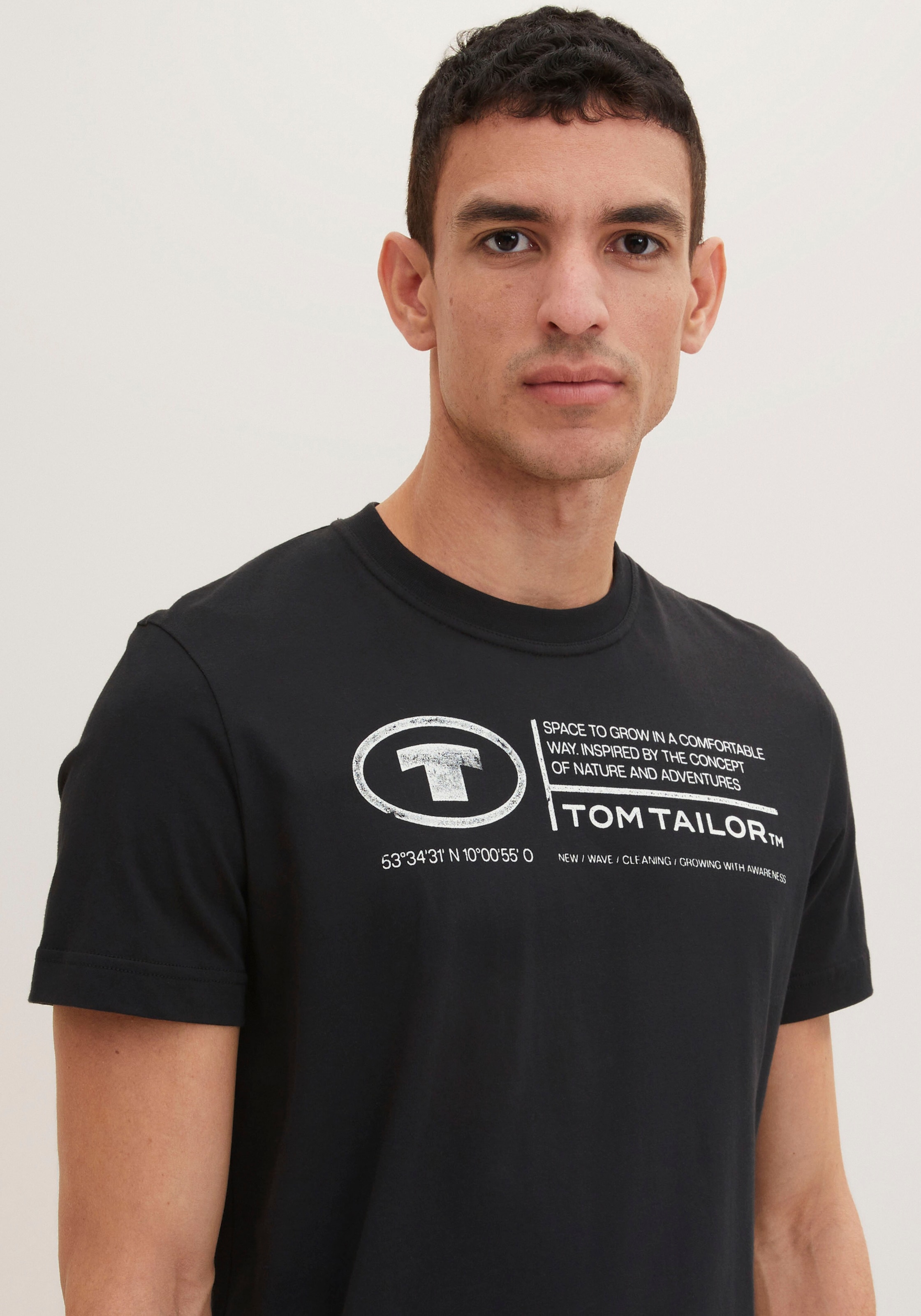 TOM TAILOR online Tailor Frontprint« »Tom bei Print-Shirt Herren T-Shirt