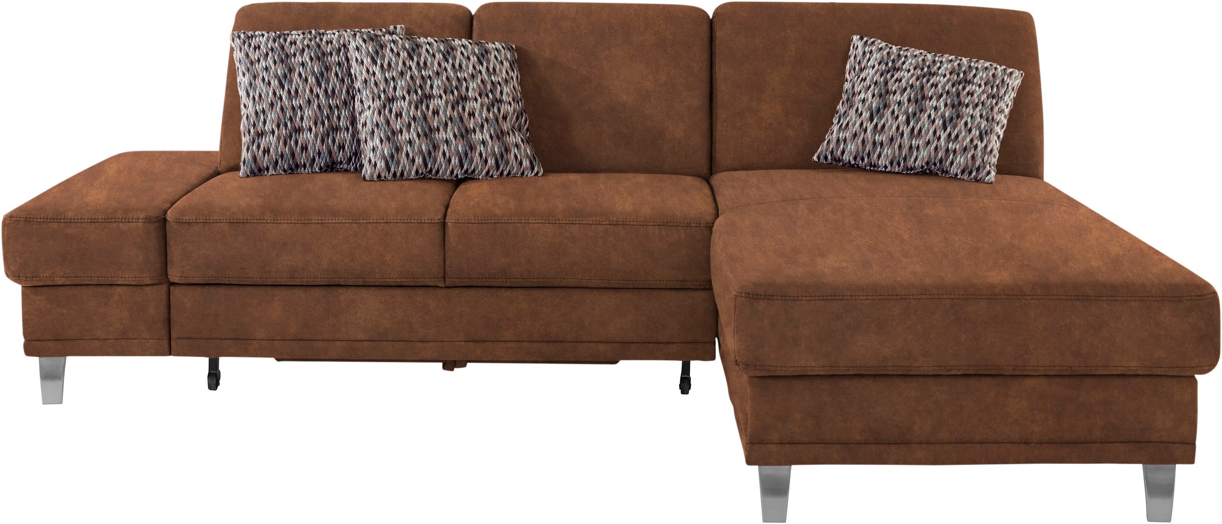 sit&more Ecksofa »Clio L-Form«, wahlweise mit Bettfunktion oder Vorziehsitz und Bettkasten, Federkern