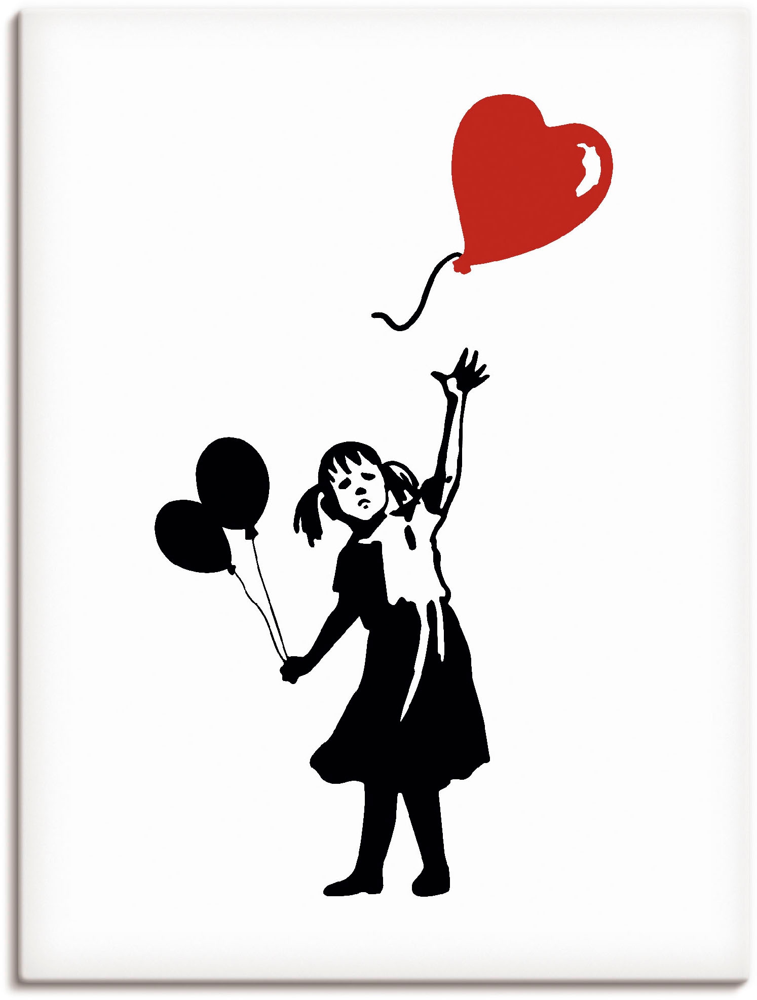 Artland Leinwandbild »Silhouette Mädchen Ballon Herz«, Bilder von Kindern, günstig online kaufen