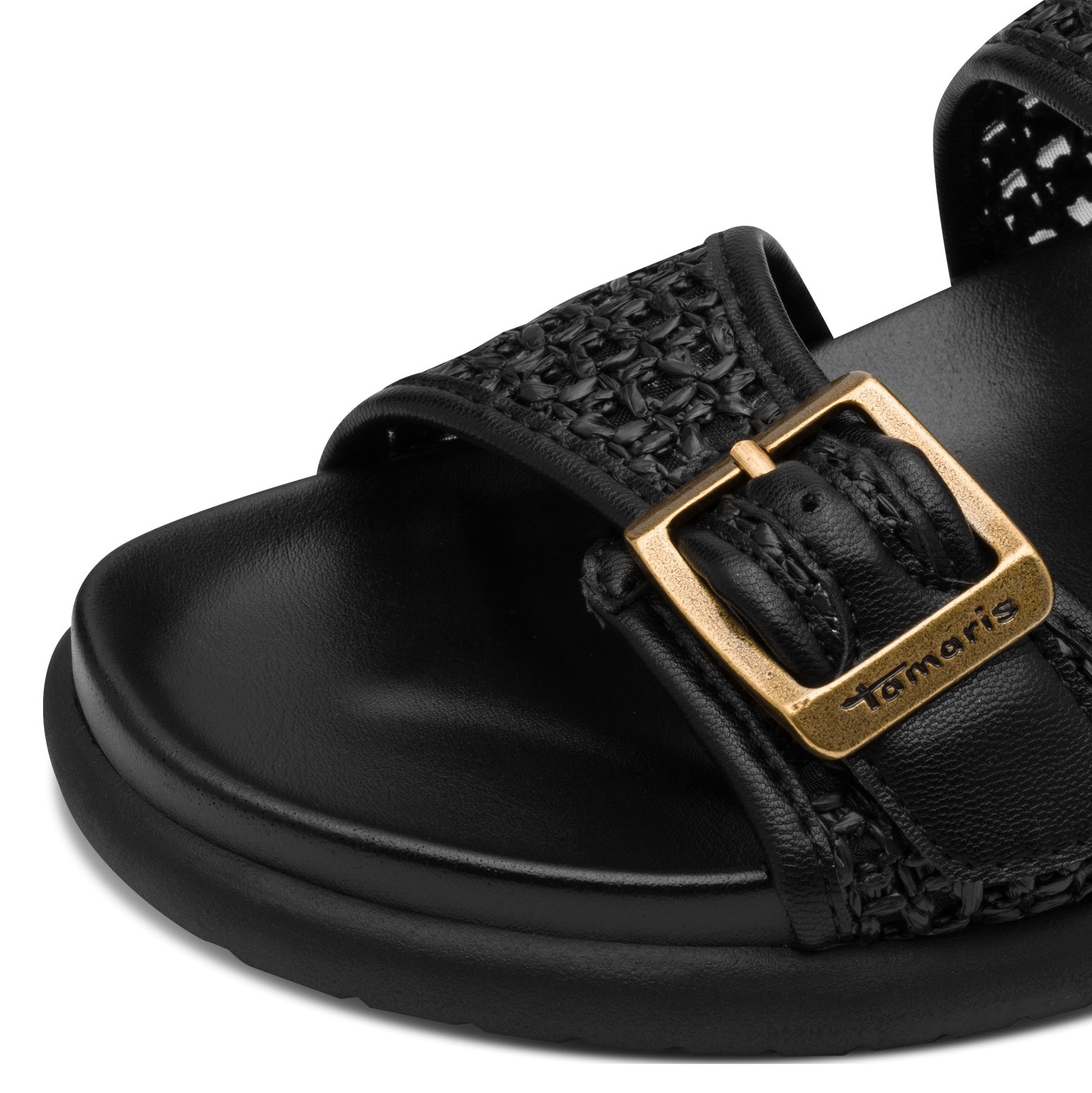 Tamaris Pantolette, Plateau, Sommerschuh, Schlupfschuh mit verstellbaren Schnallen