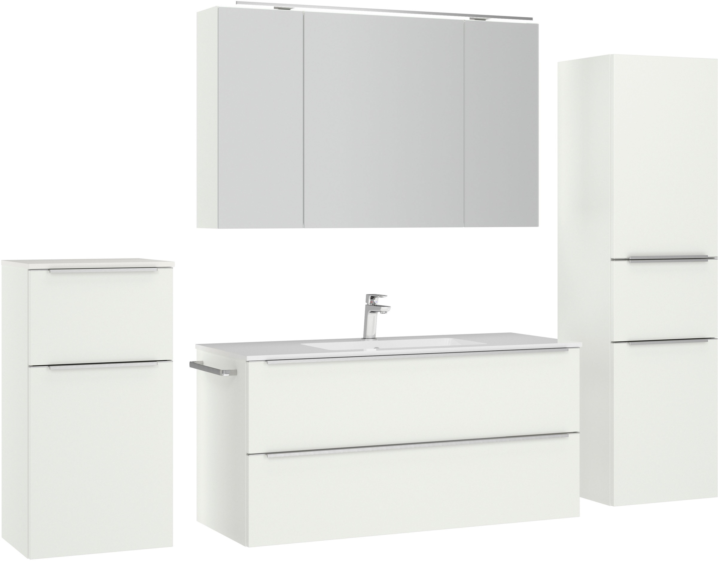 nobilia® Badmöbel-Set »Levere« vormontiert, mit Soft-Close, 4 Stk. tlg. günstig online kaufen