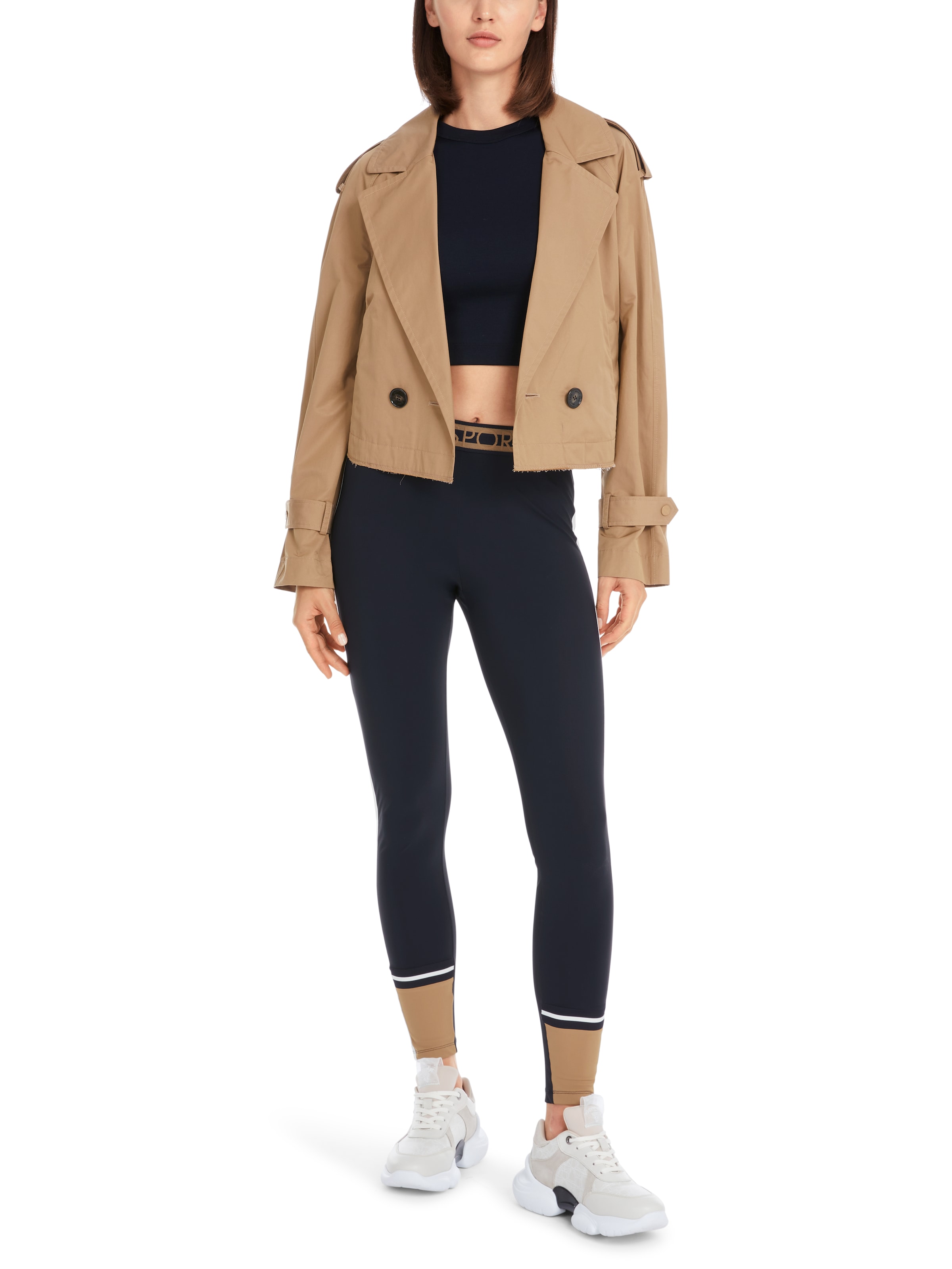 Marc Cain Leggings »"Heartbreaker" Premium Damenmode«, Leggings mit Galon "Rethink Together"