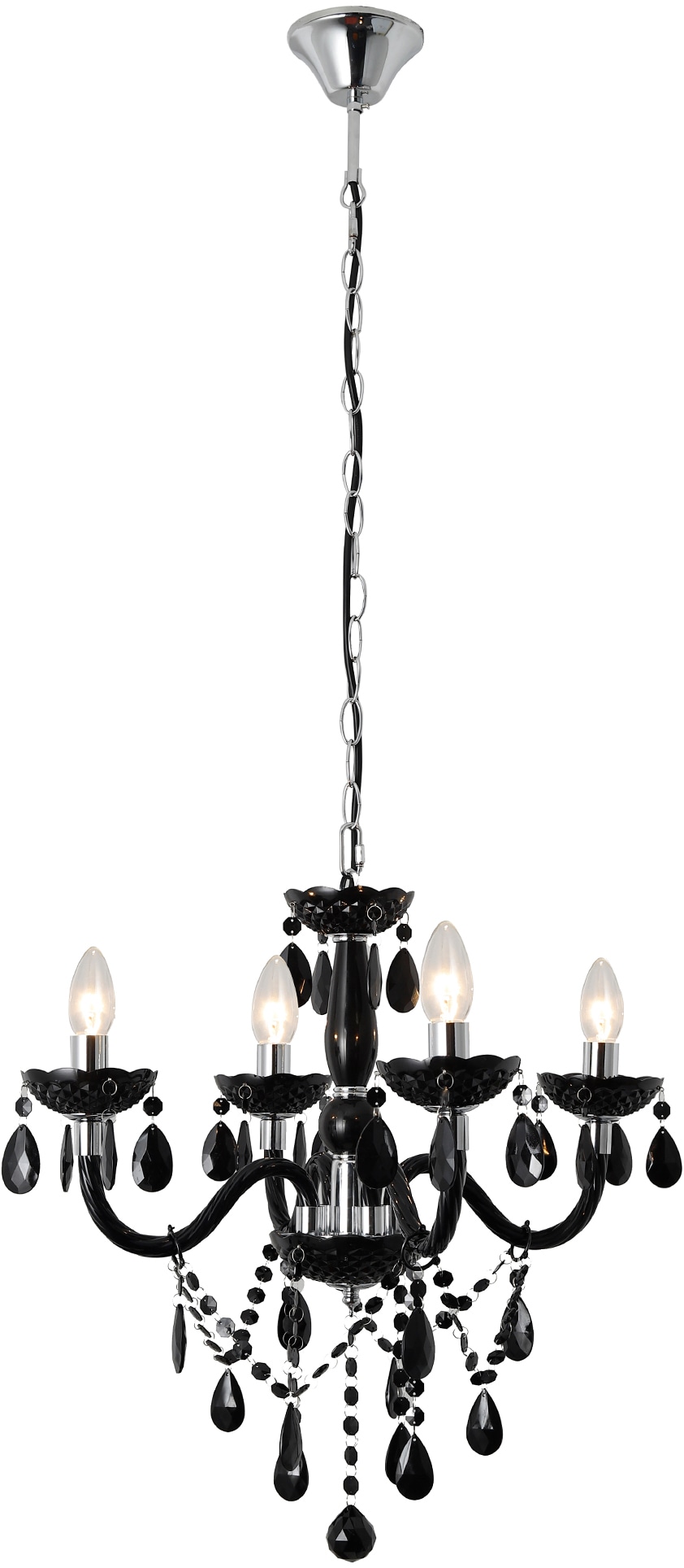 SalesFever Kronleuchter »Matteo« E14 4 Flammen aus Acryl-Glas günstig online kaufen