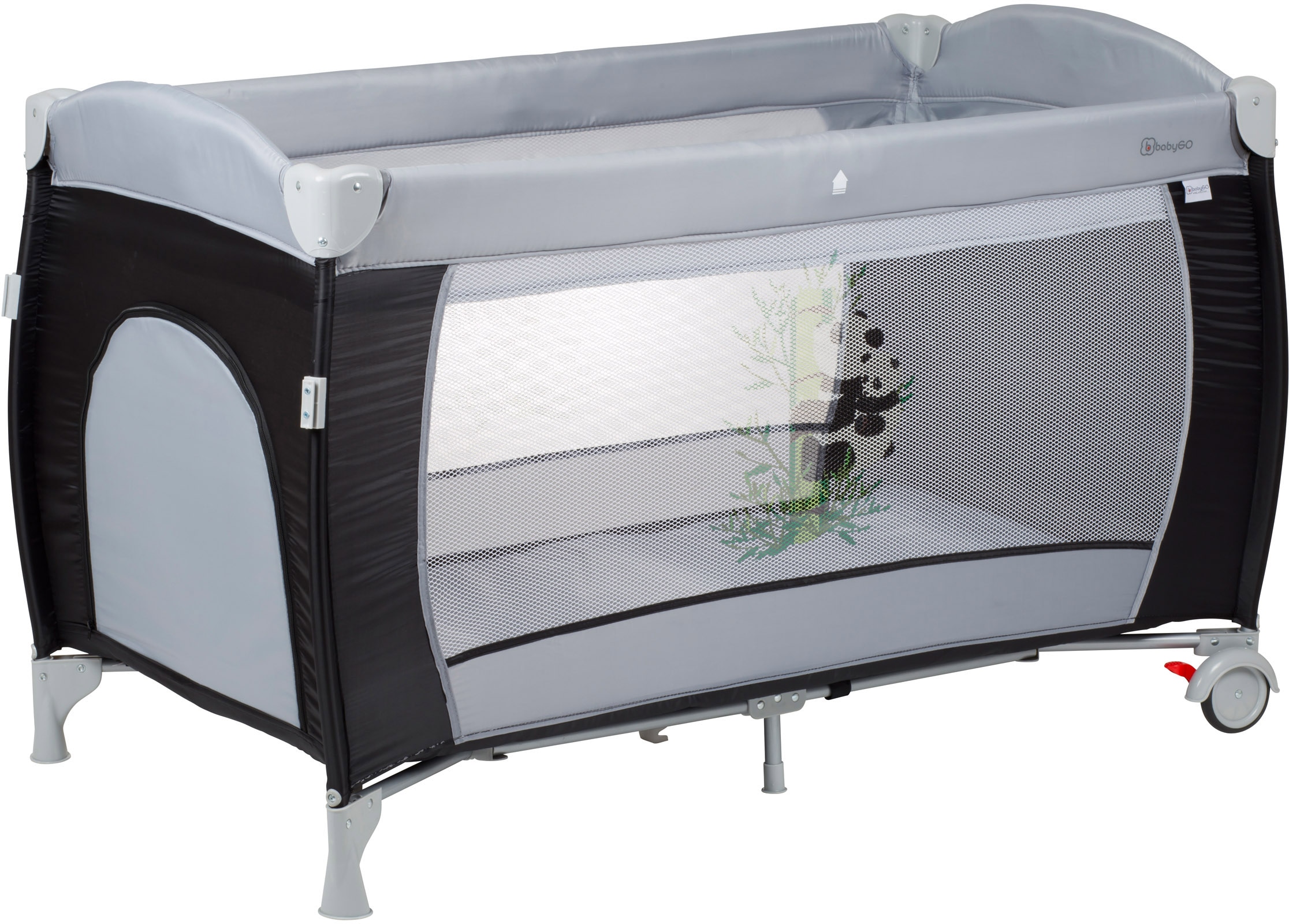 BabyGo Baby-Reisebett »Sleeper Deluxe, black«, mit Musik-Mobile