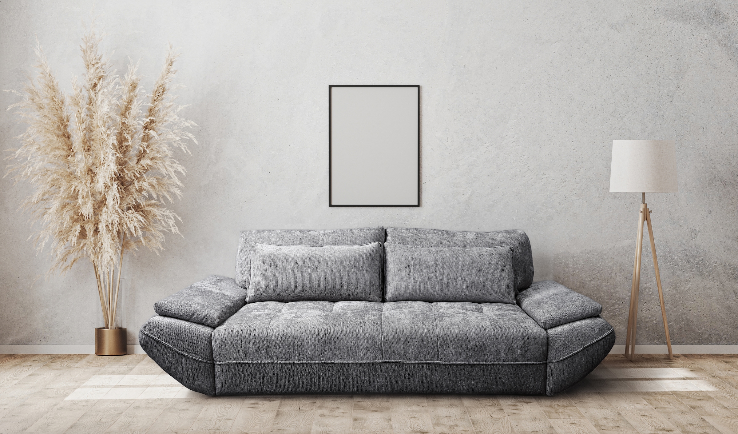 exxpo - sofa fashion Big-Sofa »Elma Mega Schlafsofa, Breite 280, bequem und komfortabel« inkl. Bettfunktion und Bettkasten,toller Sitzkomfort, Steppung im Sitz