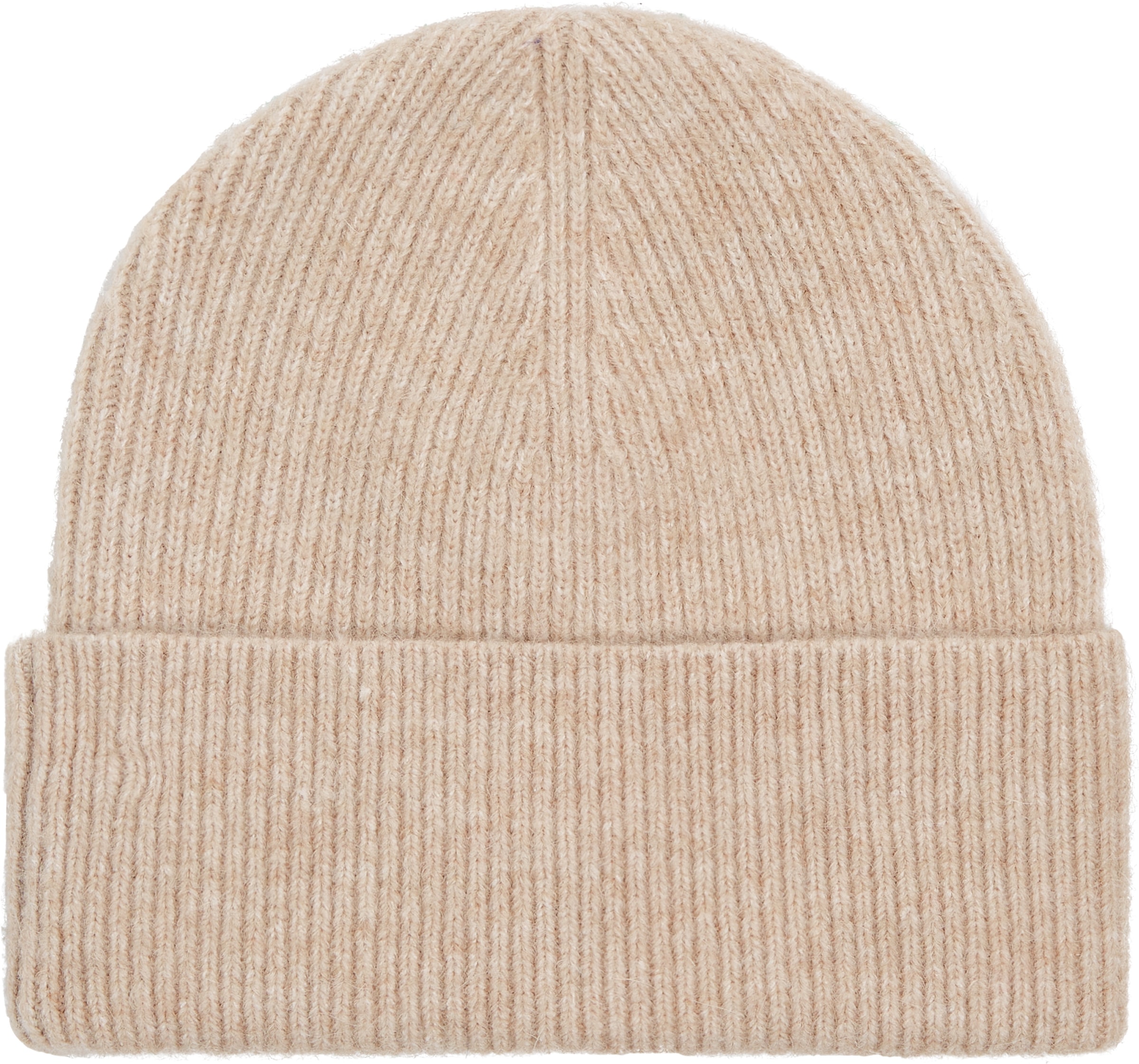 Tommy Hilfiger Strickmütze »ESSENTIAL FLAG FUZZY BEANIE«, mit Logostickerei