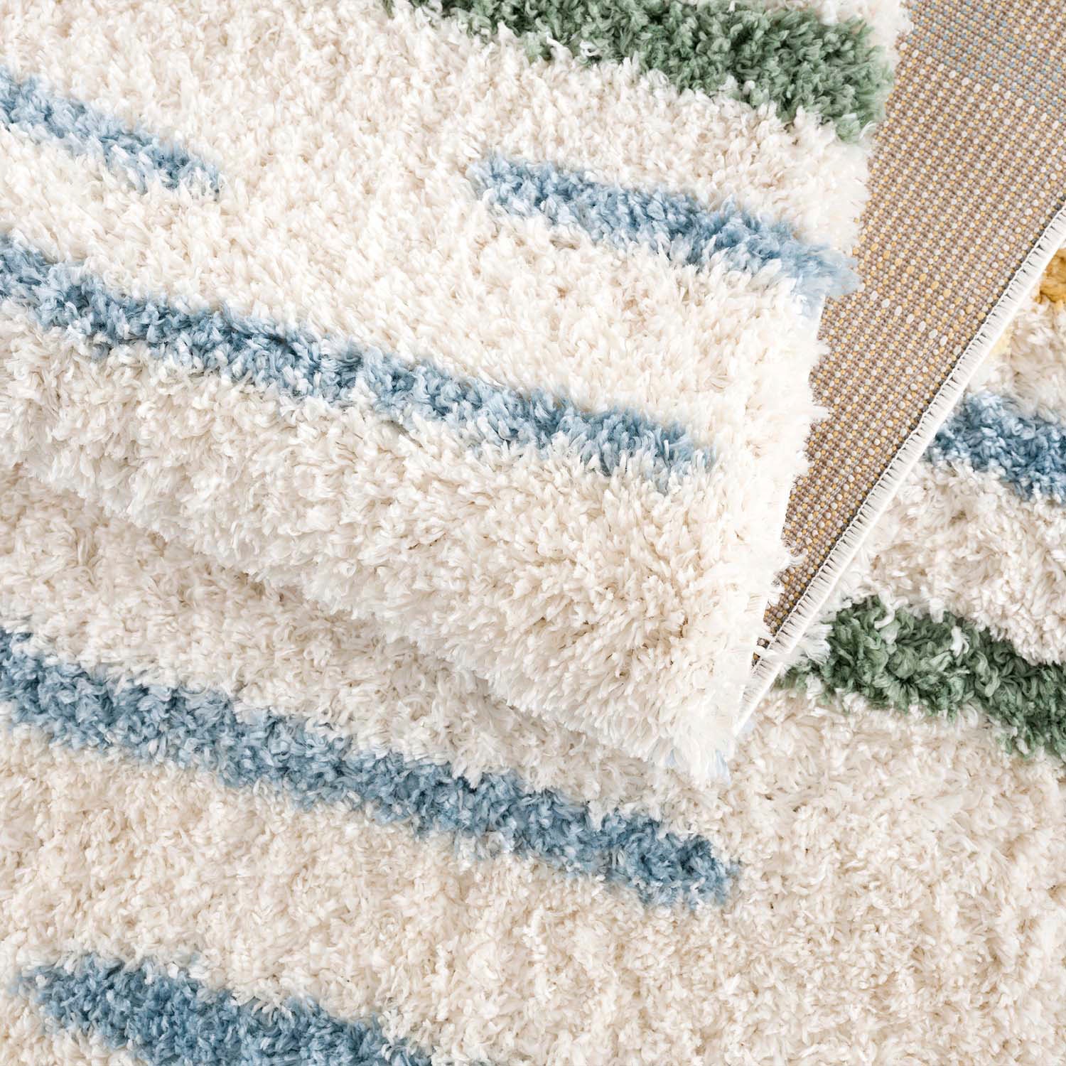 Carpet City Hochflor-Teppich »Pulpy 562«, rechteckig, 30 mm Höhe, besonders weich, Streifen, Wohnzimmer, Schlafzimmer, Kinderzimmer