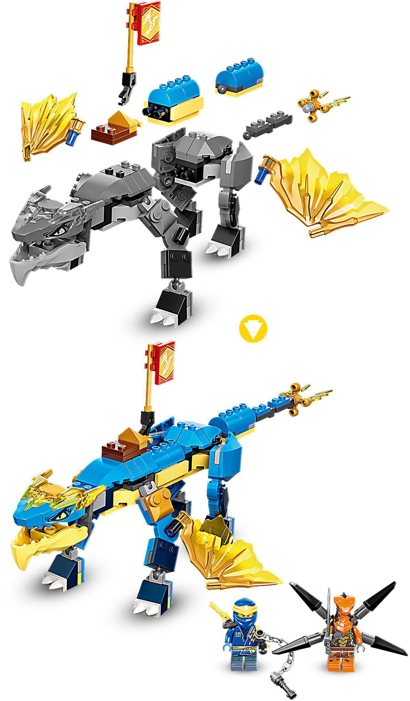 LEGO® Konstruktionsspielsteine »Jays Donnerdrache EVO (71760), LEGO® NINJAGO®«, (140 St.)