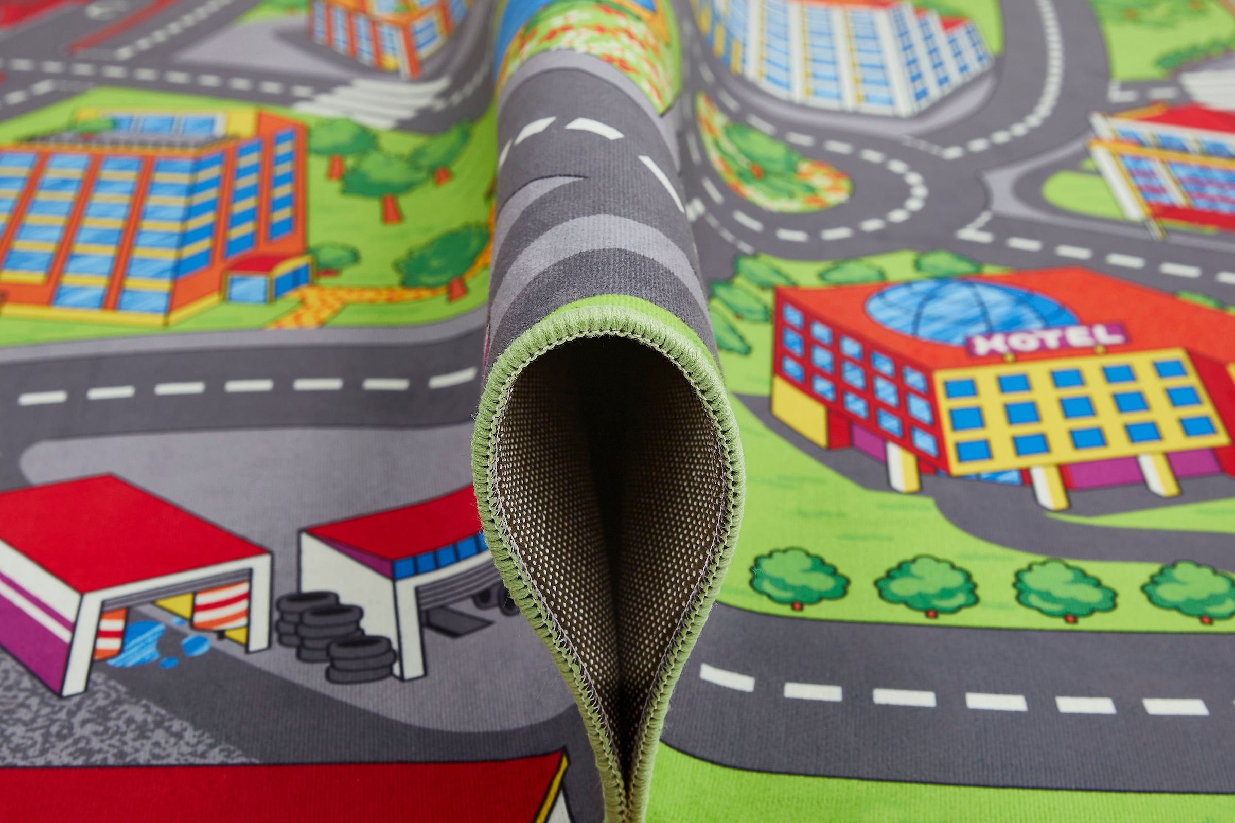 Andiamo Kinderteppich »Street«, rechteckig, 5 mm Höhe, Straßen-Spiel-Teppich, weiche Spielunterlage, rutschhemmend