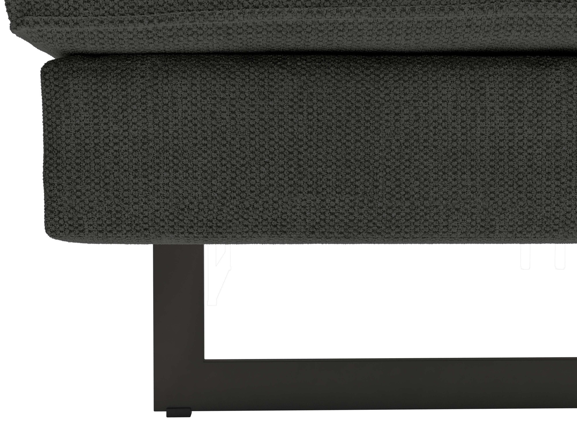 Places of Style Wohnlandschaft »Pinto, 350 cm, U-Form, XXL, mit Ottomanen«, Cord, Chenille, Lederoptik, mit Keder, Metallfüße, Wellenunterfederung