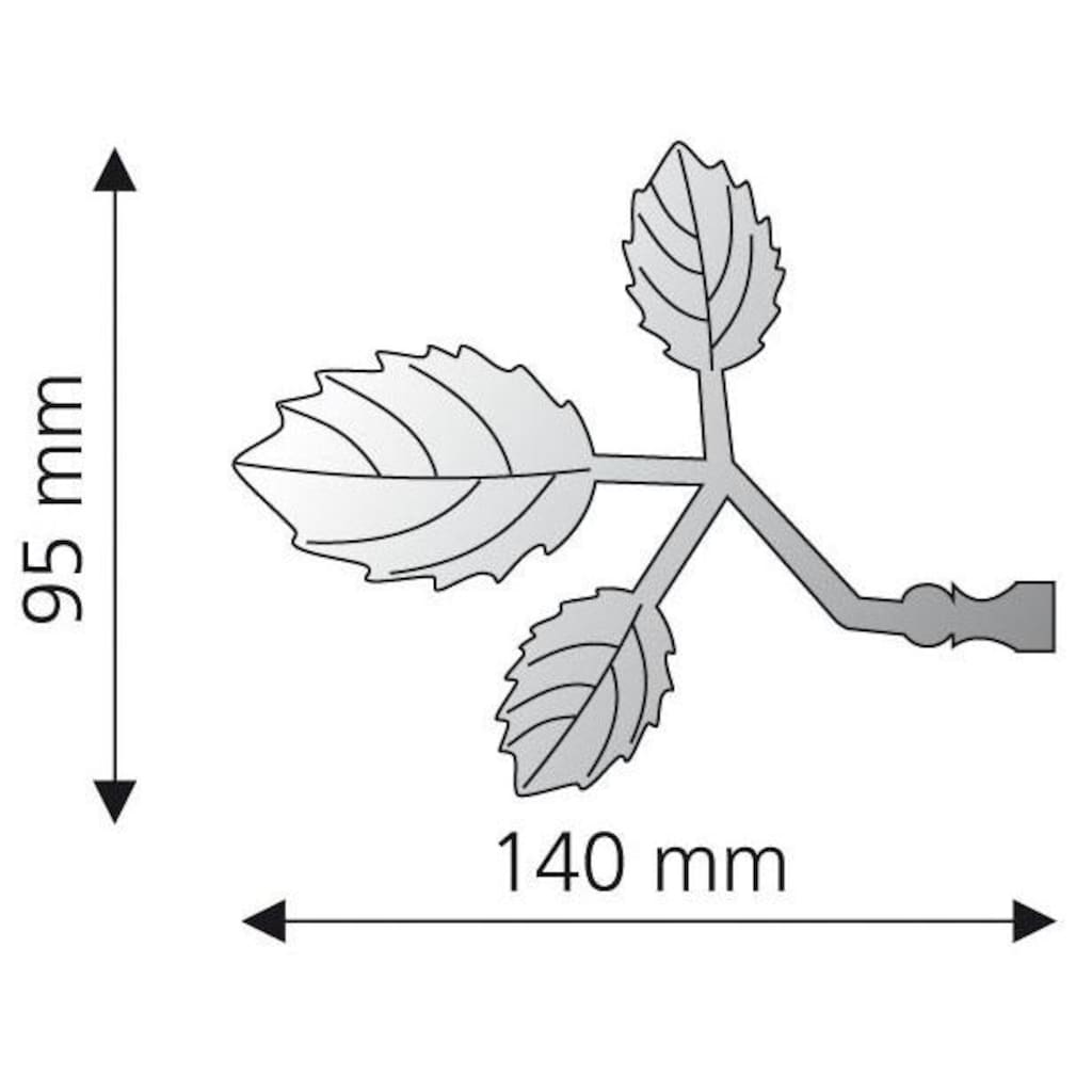 Liedeco Gardinenstangen-Endstück »Bacchus«, (Set, 2 St.)