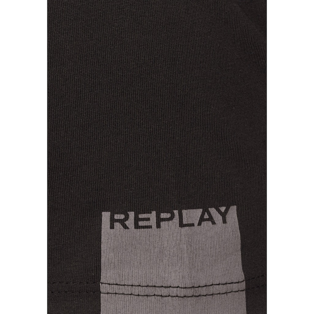 Replay T-Shirt, offene Kanten