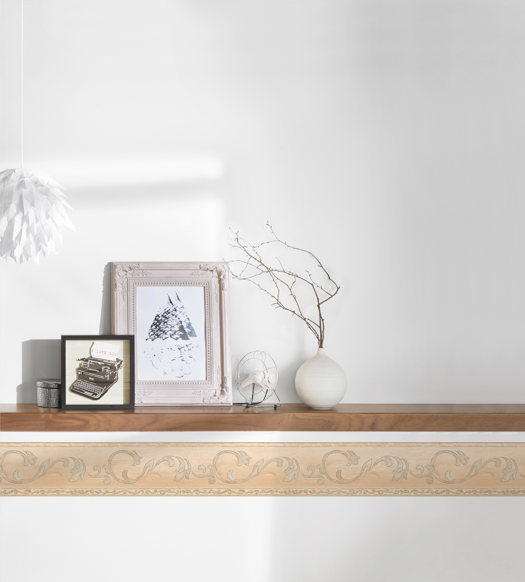 A.S. Création Bordüre »Only Borders 11«, Barock-ornamental-Motiv, Tapete Bordüre Floral Metallic Borte Wohnzimmer modern Design Optik
