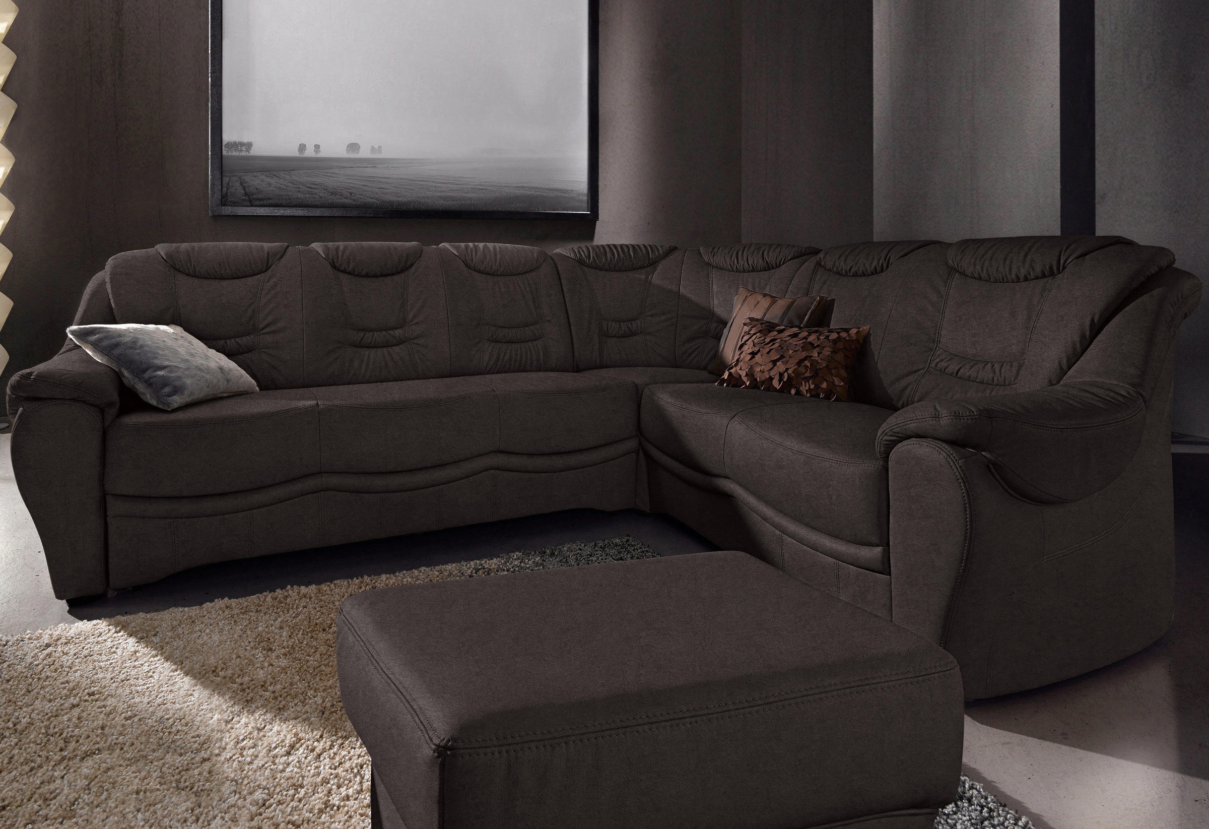 sit&more Ecksofa »Benson L-Form«, wahlweise mit Bettfunktion günstig online kaufen