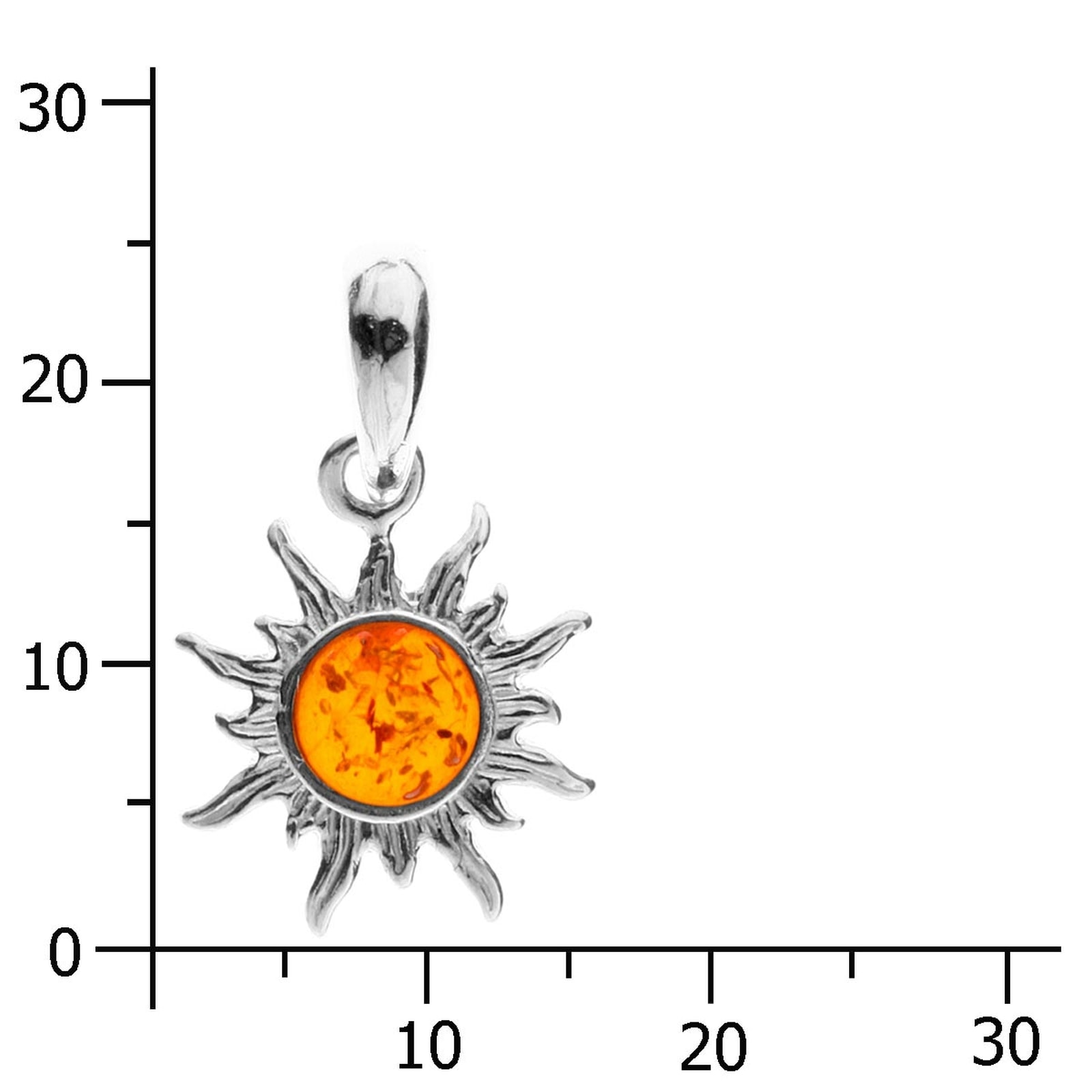 OSTSEE-SCHMUCK Kettenanhänger »Ostsee-Schmuck Anhänger Sonne 14 mm Anhänger Sonne 14 mm«, (1 tlg.)