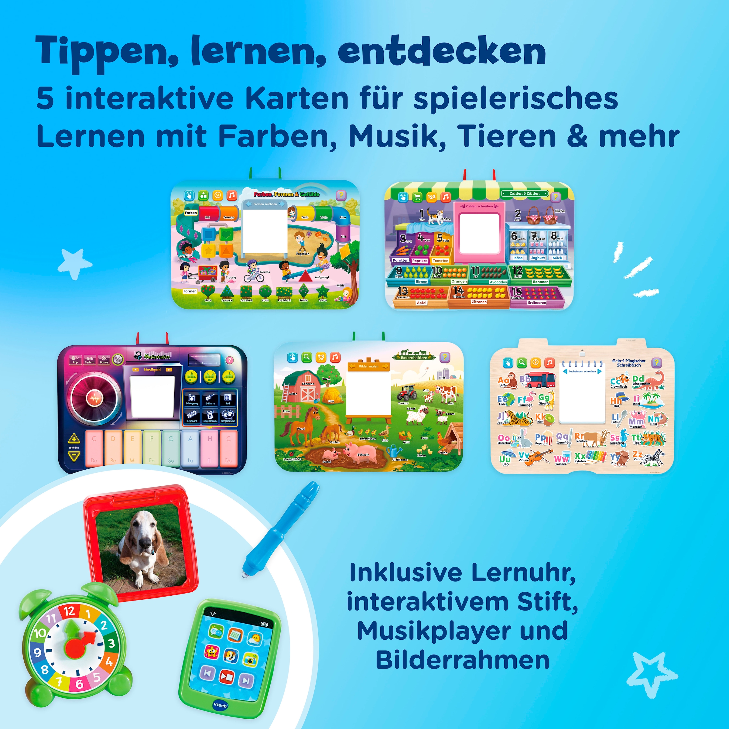Vtech® Spieltisch »6-in-1 Magischer Schreibtisch« mit Licht und Sound