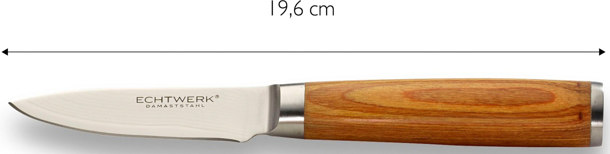 ECHTWERK Messer-Set »Damaszener« Küchenmesser-Set mit Holzgriffen in natürlicher Optik