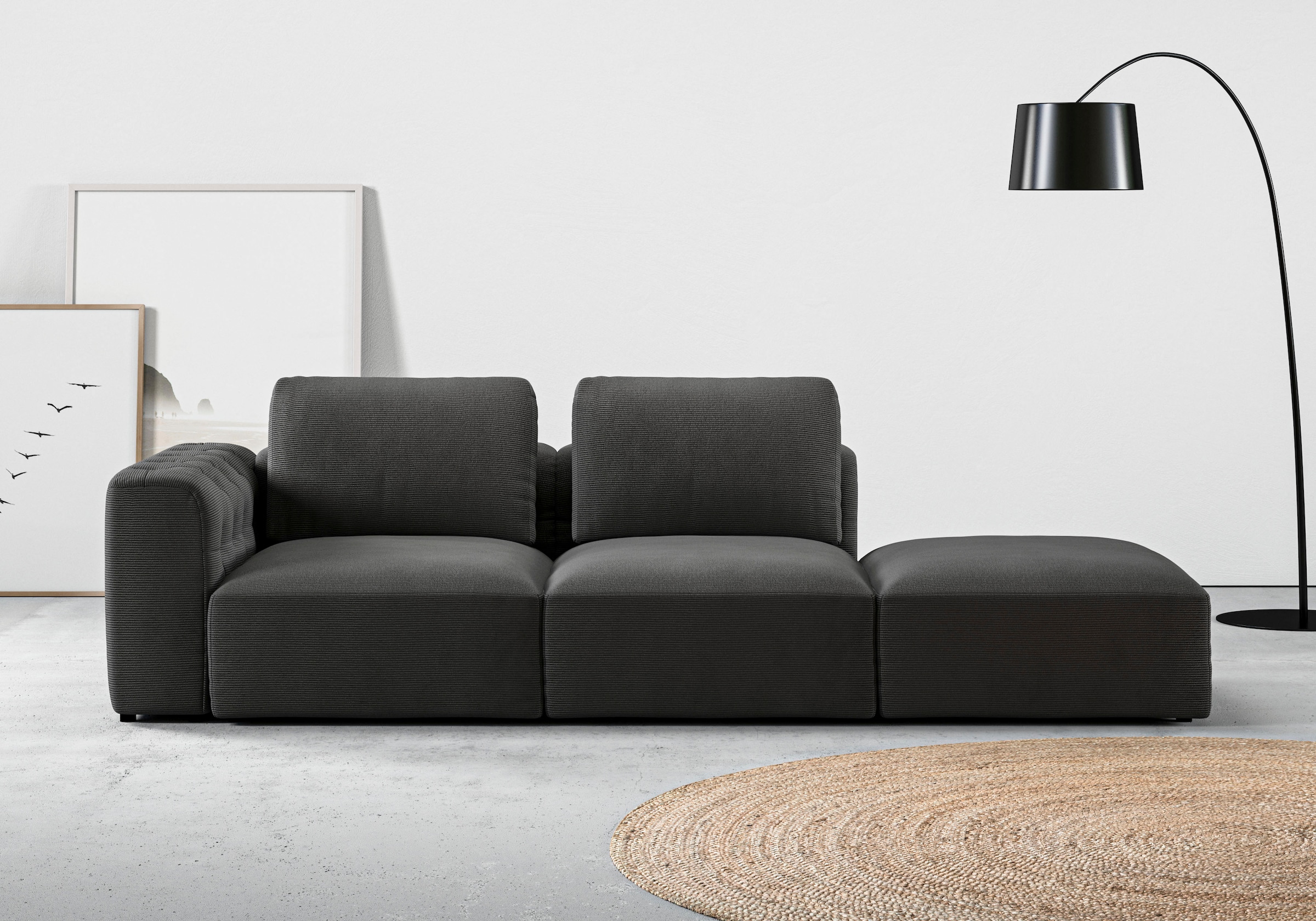Home affaire Chaiselongue »Cushid« Modul-Sofa, bestehend aus 2-Sitzer und H günstig online kaufen