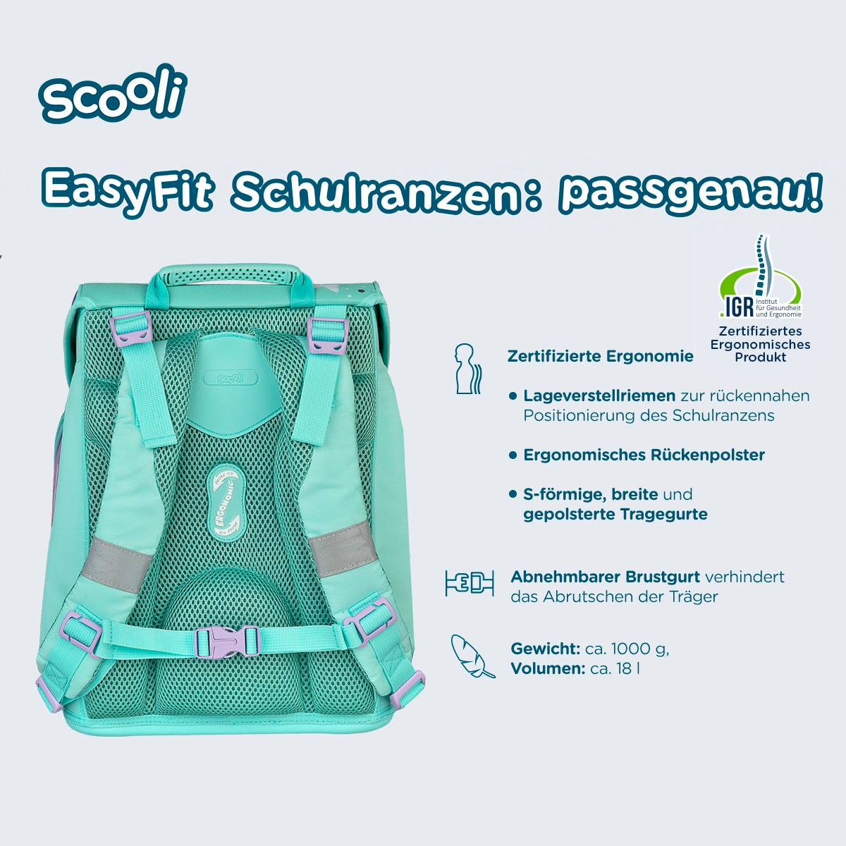 Scooli Schulranzen »EasyFit, Butterfly Wishes«, Reflektoren