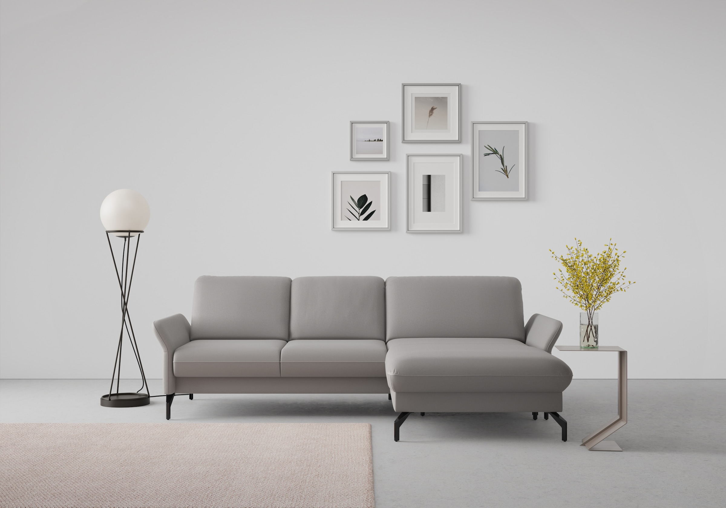 sit&more Ecksofa »Fashion L-Form«, wahlweise mit Kopfteilverstellung und Vorziehsitz, motorisch