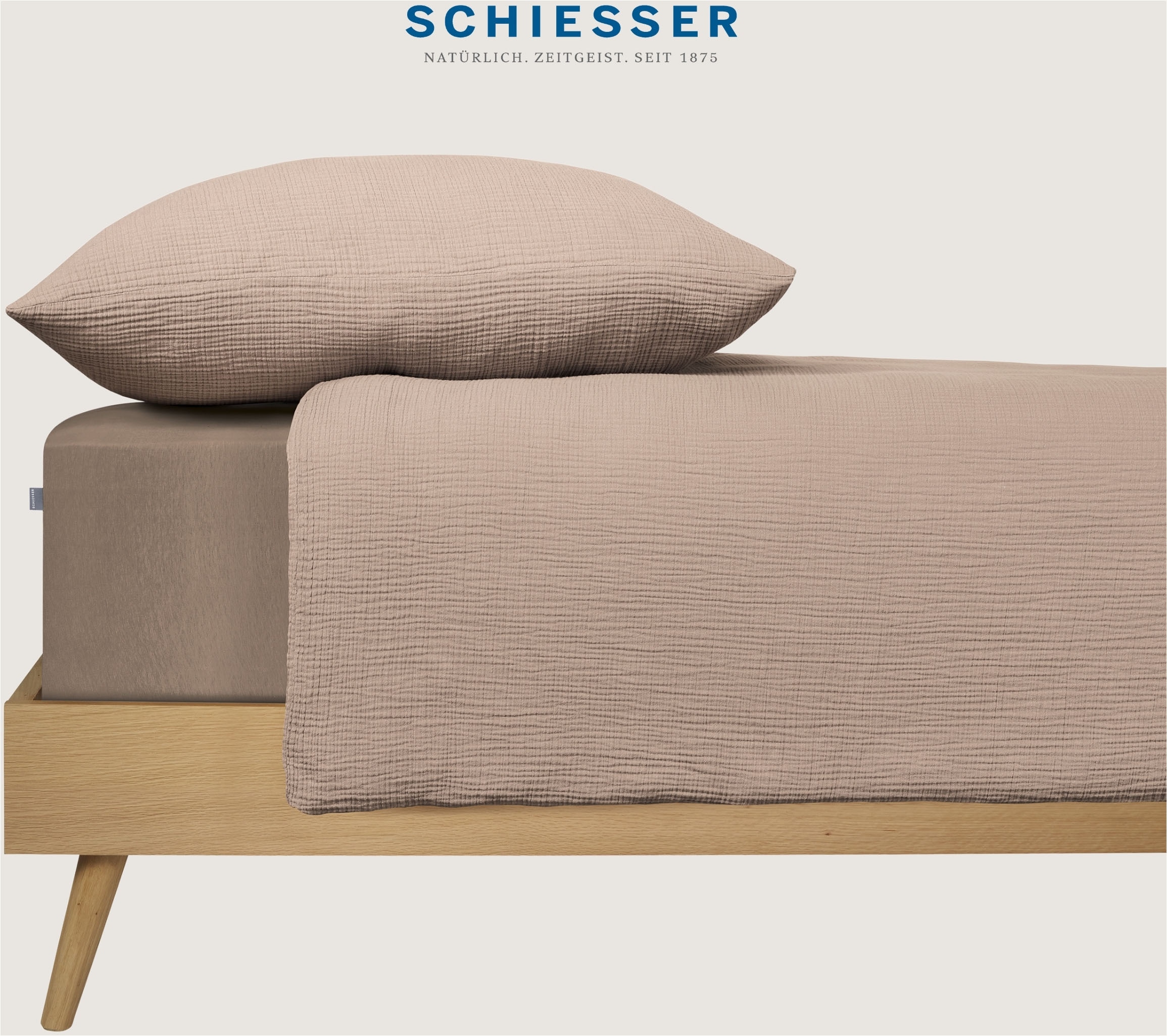 Schiesser Bettwäsche »Molly aus supersofter Musselin-Qualität in gedeckten Farben«, Made in Green