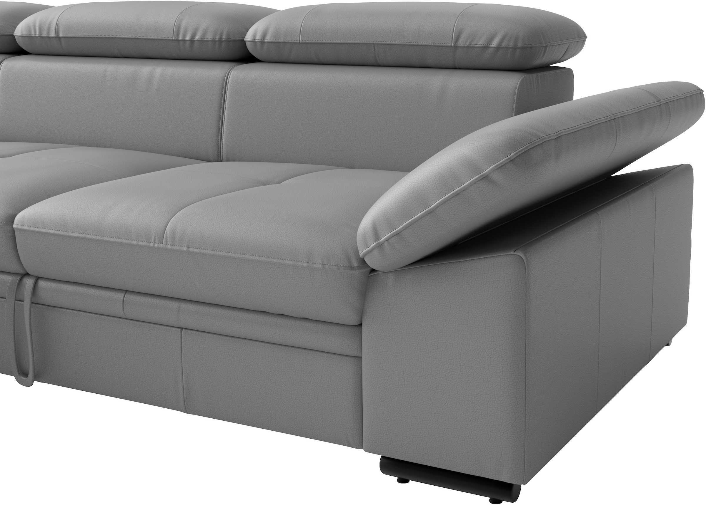 sit&more Ecksofa »Viola, L-Form, Leder, B: 249 cm« optional mit Schlaffunktion