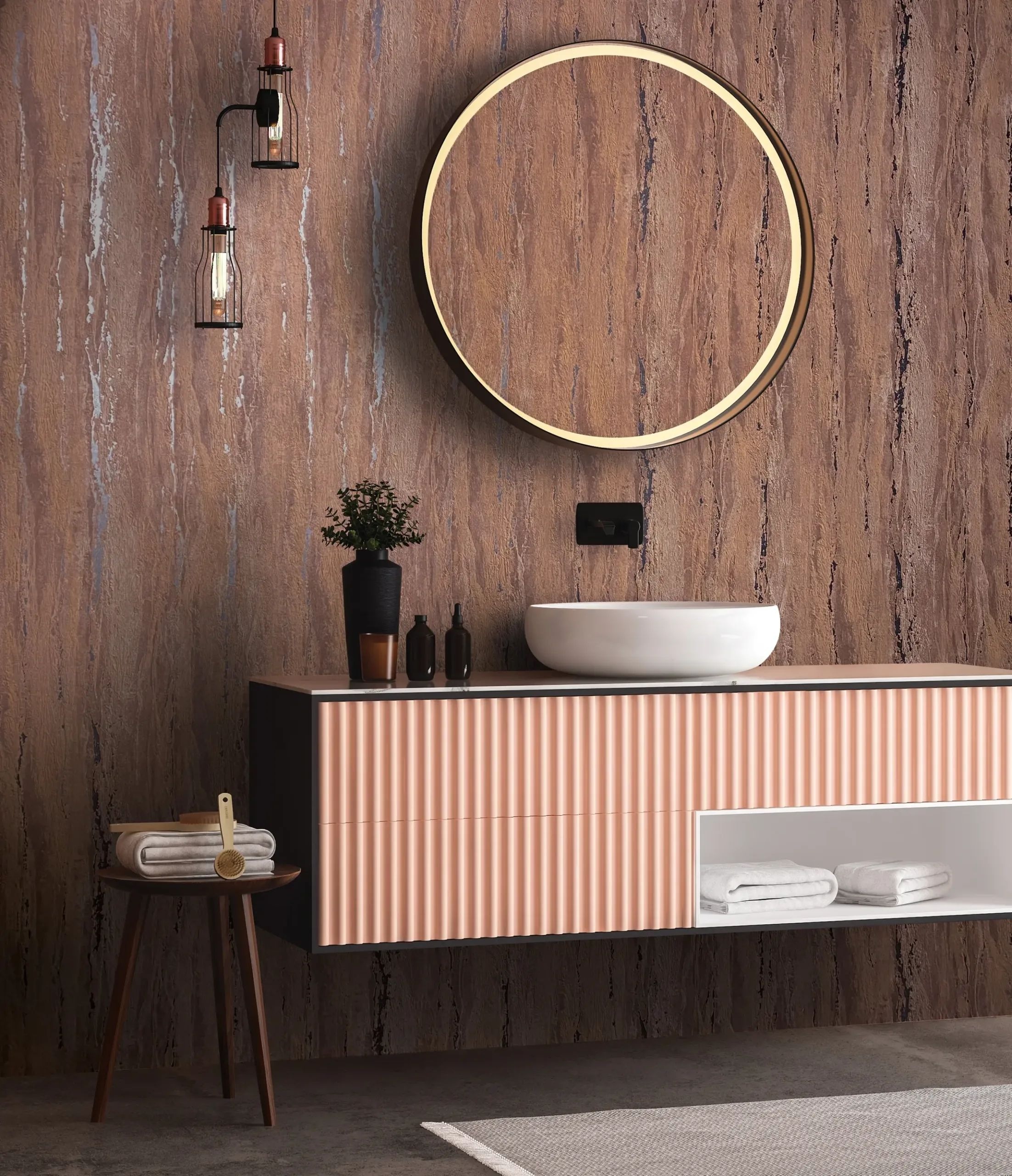 Marburg Vliestapete »Tapete Glowing Stones« urban geprägt moderne Vliestapete für Wohnzimmer Schlafzimmer Küche