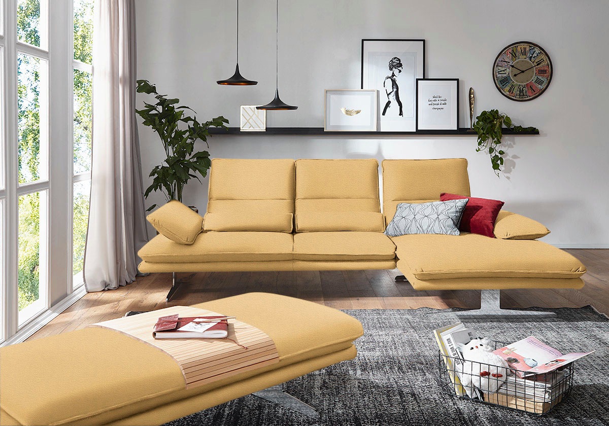 W.SCHILLIG Ecksofa "broadway, Designsofa mit tollem Sitzkomfort, L-Form", S günstig online kaufen