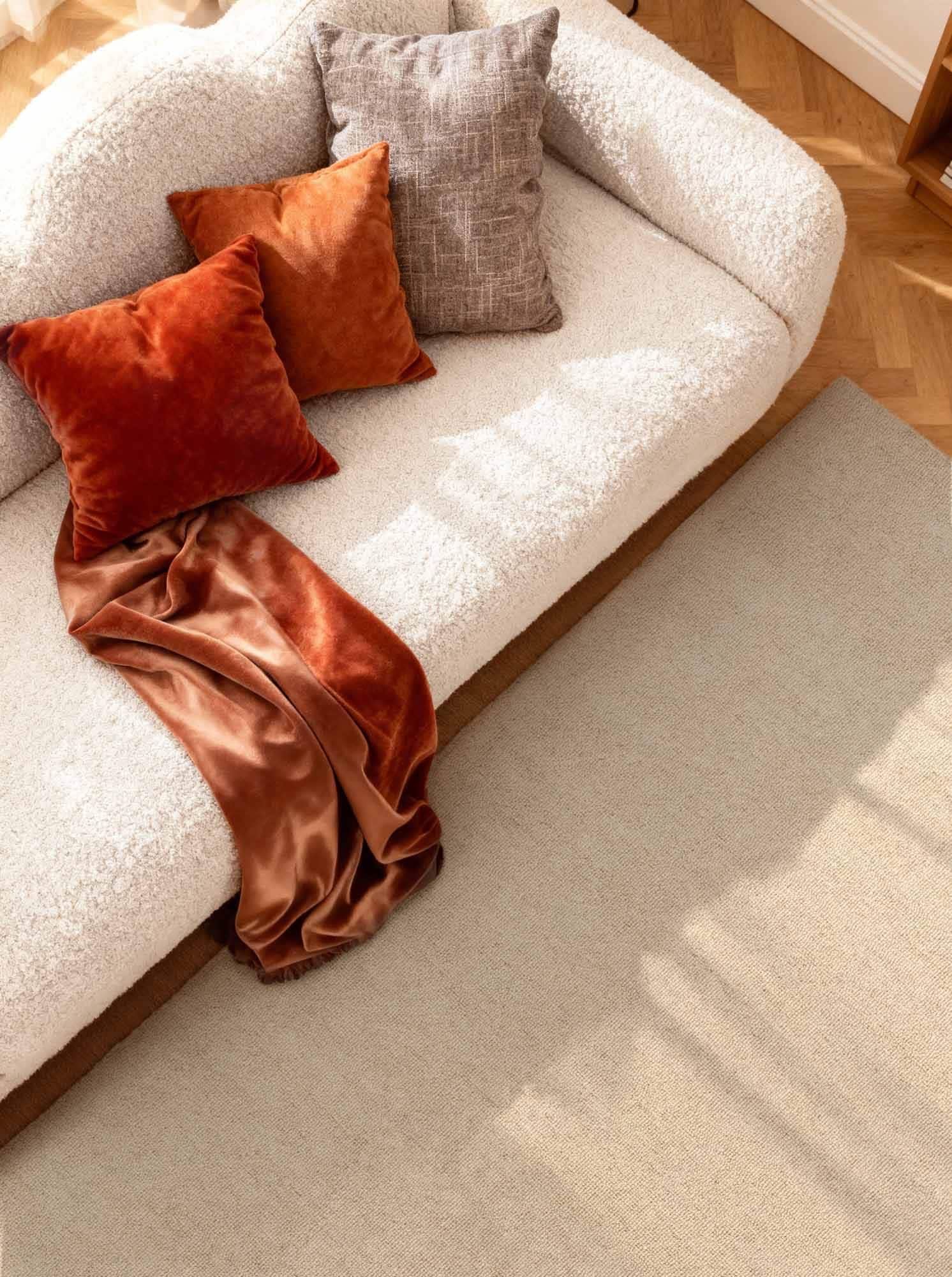 ELLE DECORATION Wollteppich »Knots« rechteckig 13 mm Höhe Handtuft, Wolle, Feines Bouclé, Wohnzimmer, Schlafzimmer, Natur