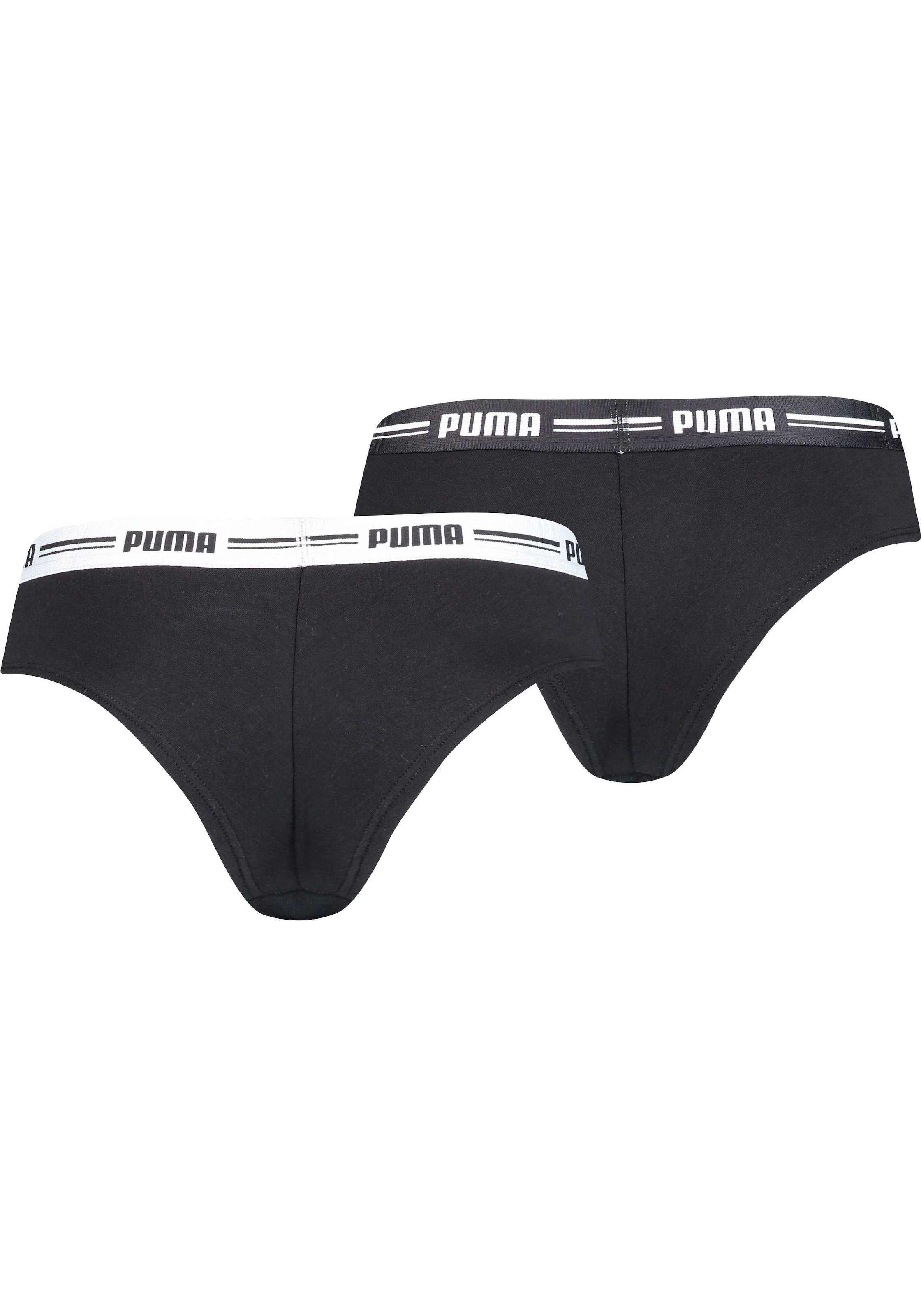 PUMA Brasilslip »PUMA WOMEN BRAZILIAN 2P HANG«, (2er Pack), mit weichem Logobündchen
