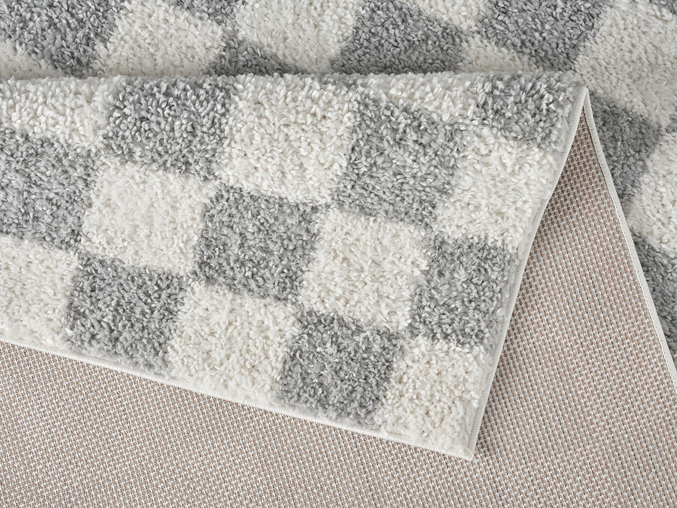 OTTO home Hochflor-Teppich »Kiiki«, rechteckig, 30 mm Höhe, Kariert, auffäl günstig online kaufen