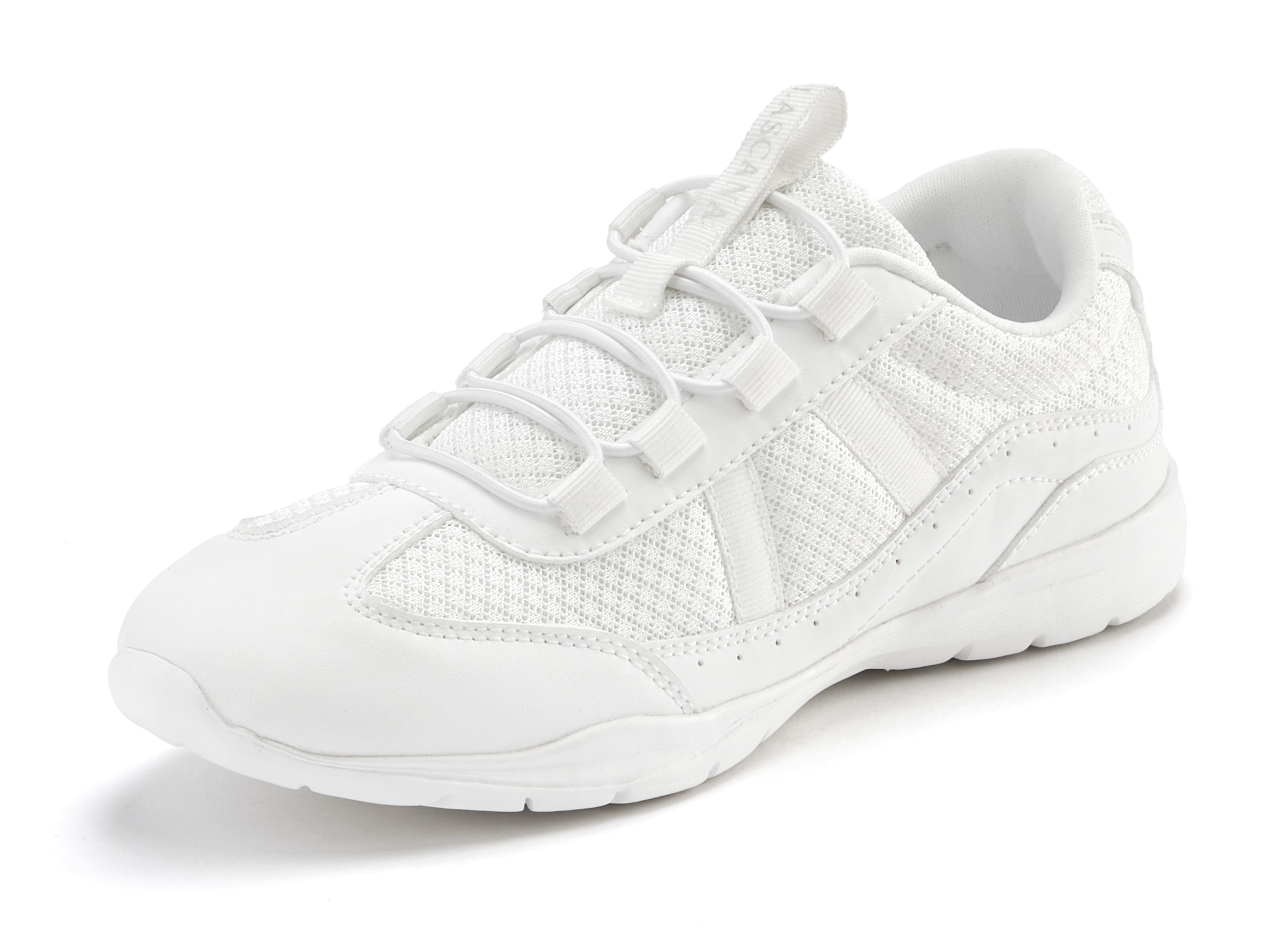 LASCANA Sneaker »Freizeitschuh, Halbschuh,«, zum Reinschlüpfen mit elastischen Schnürbändern VEGAN