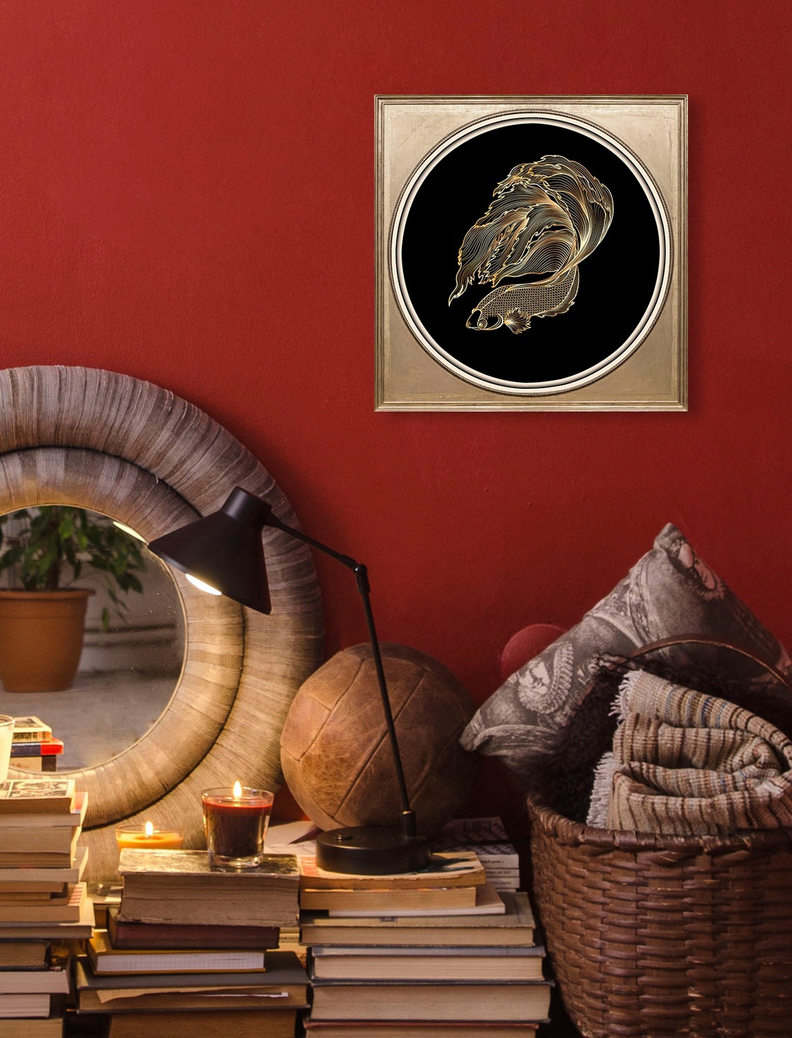 queence Acrylglasbild »Fisch«, Wassertiere-Kunst-Gemälde-Tiere, Fine Art-Print in Galeriequalität