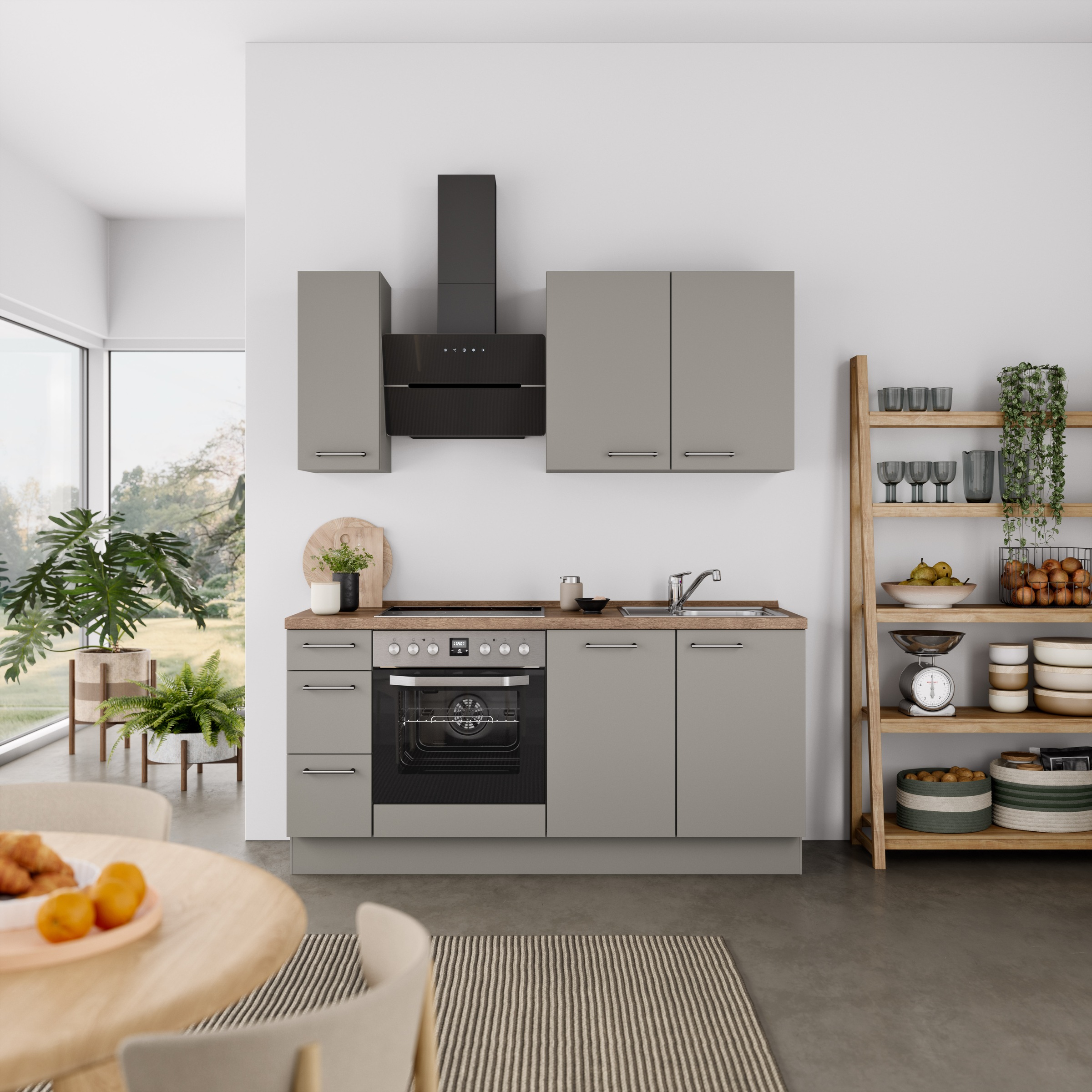 nobilia® Küchenzeile »"Laser II", Ausrichtung wählbar, Breite 180 cm« vormo günstig online kaufen