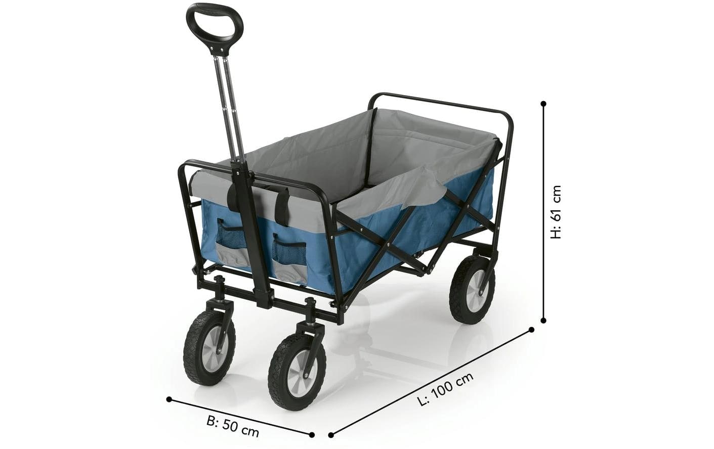 EASYmaxx Bollerwagen »100 x 50 x 61 cm« EASYmaxx 12252 Gartenwagen
