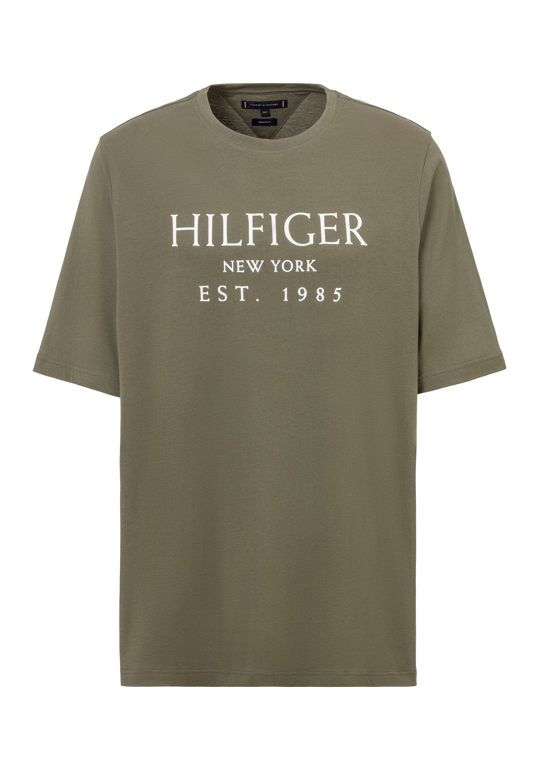 Tommy Hilfiger Big & Tall Rundhalsshirt »BT-BIG HILFIGER TEE-T«, in Großen Größen, mit Logoschriftzug, Rundhals