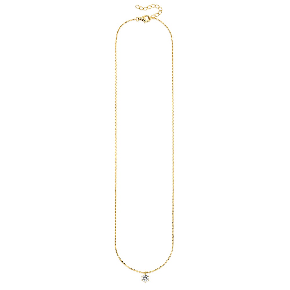 Bruno Banani Kette mit Anhänger »Schmuck, Geschenk, Solitär-Optik,«, mit Zirkonia (synth.)